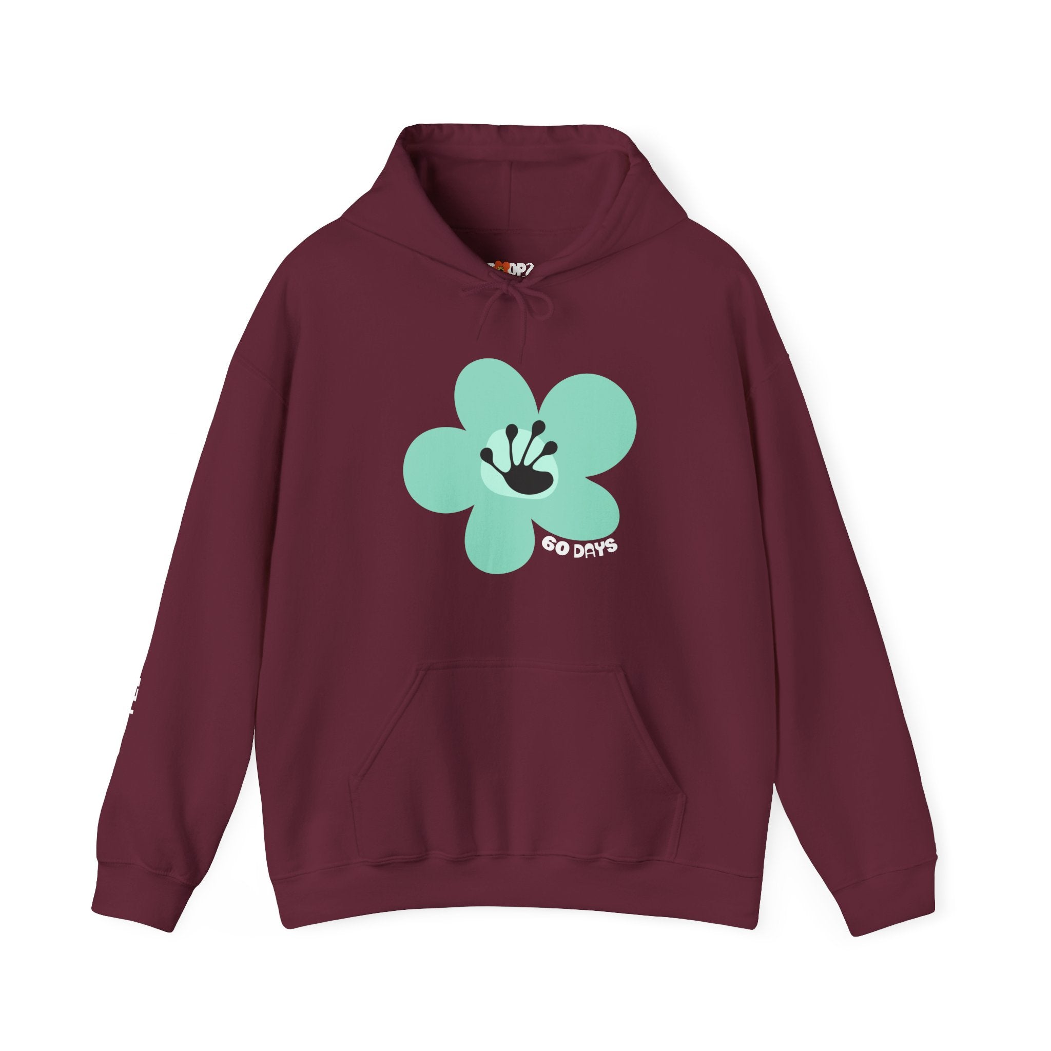 60 Day Milestone Unisex Flower Hoodie | Recovery Gift | Poop2Poppies™