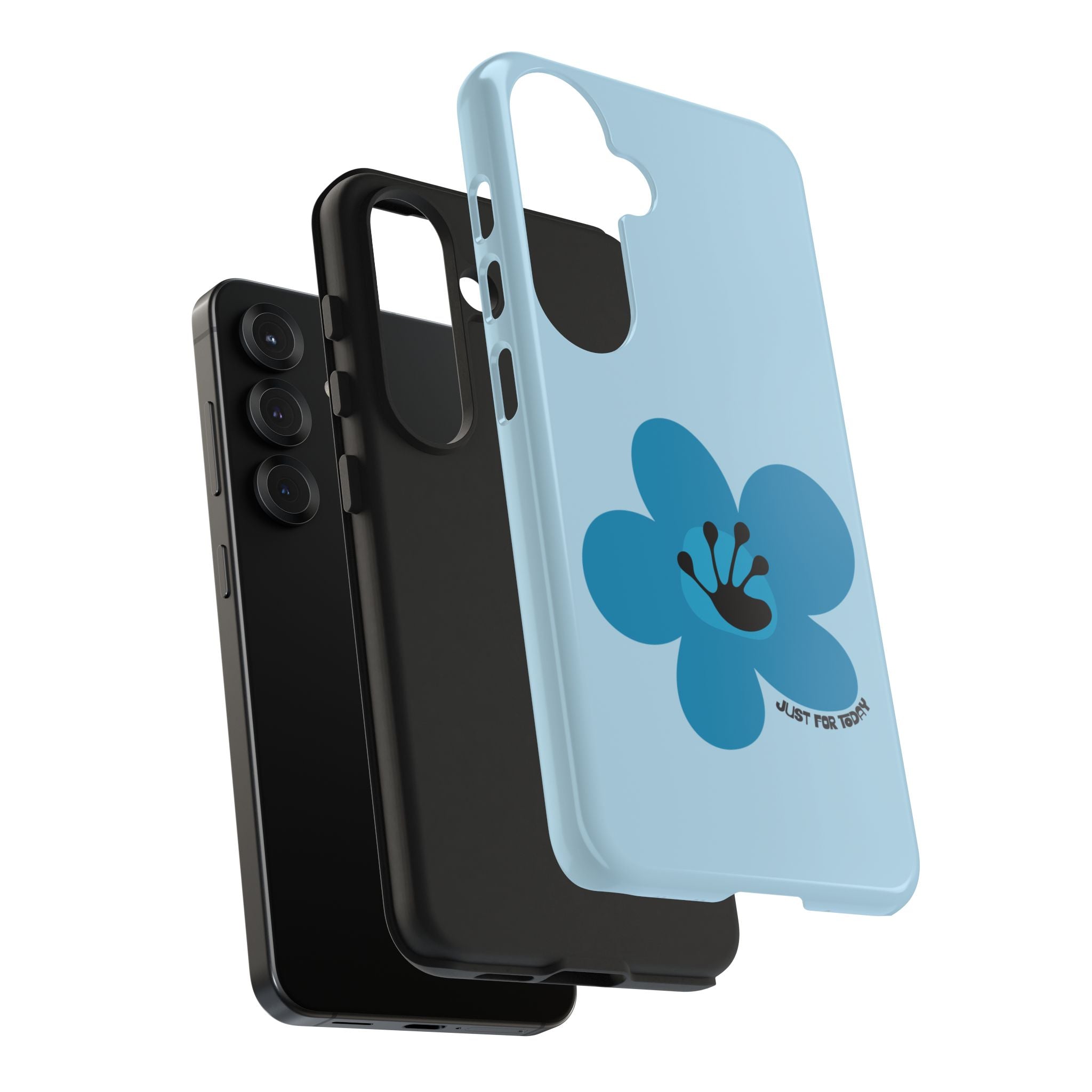 Just For Today Light Blue Tough Phone Case | Recovery Gift | Poop2Poppies™