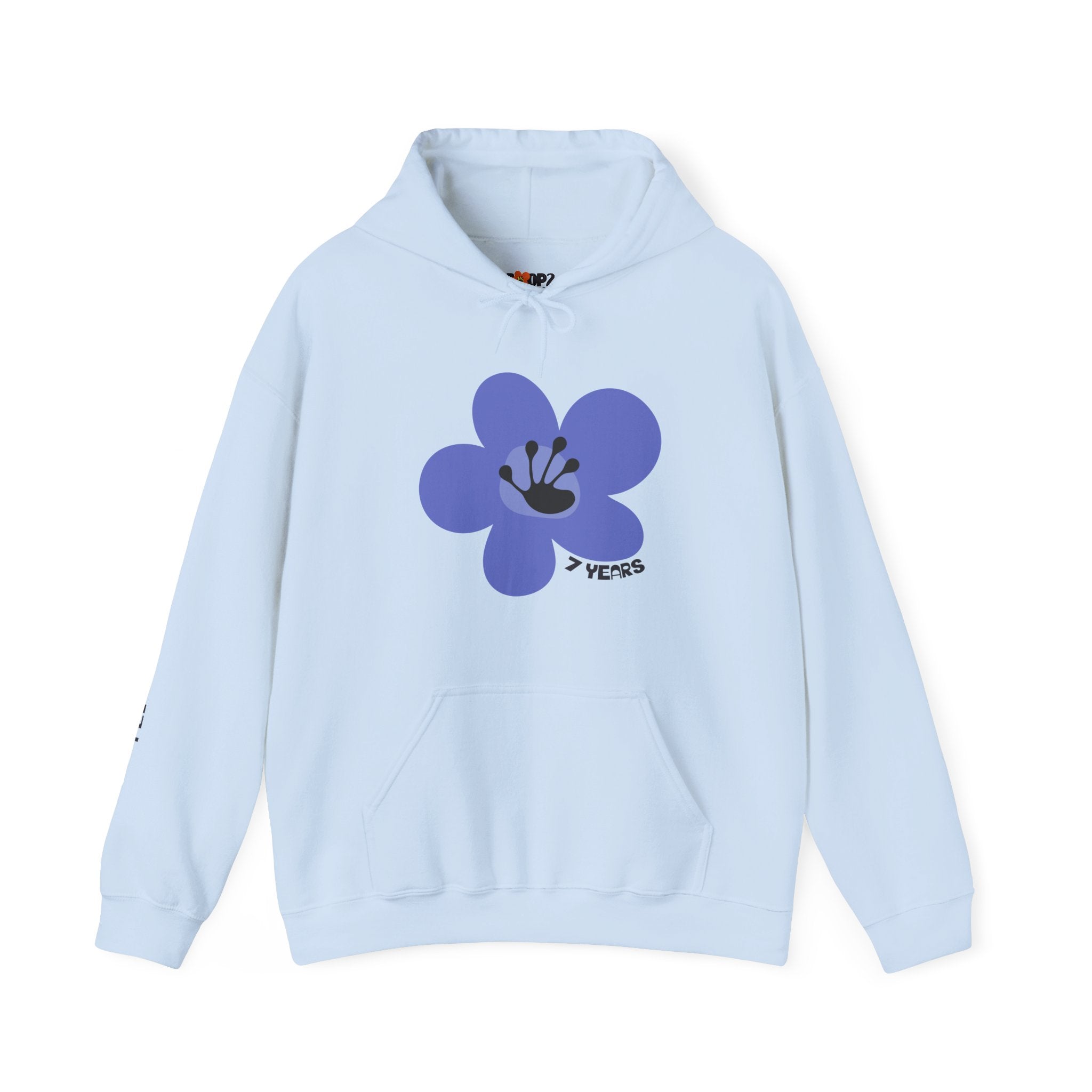 7 Year Milestone Unisex Flower Hoodie | Recovery Gift | Poop2Poppies™