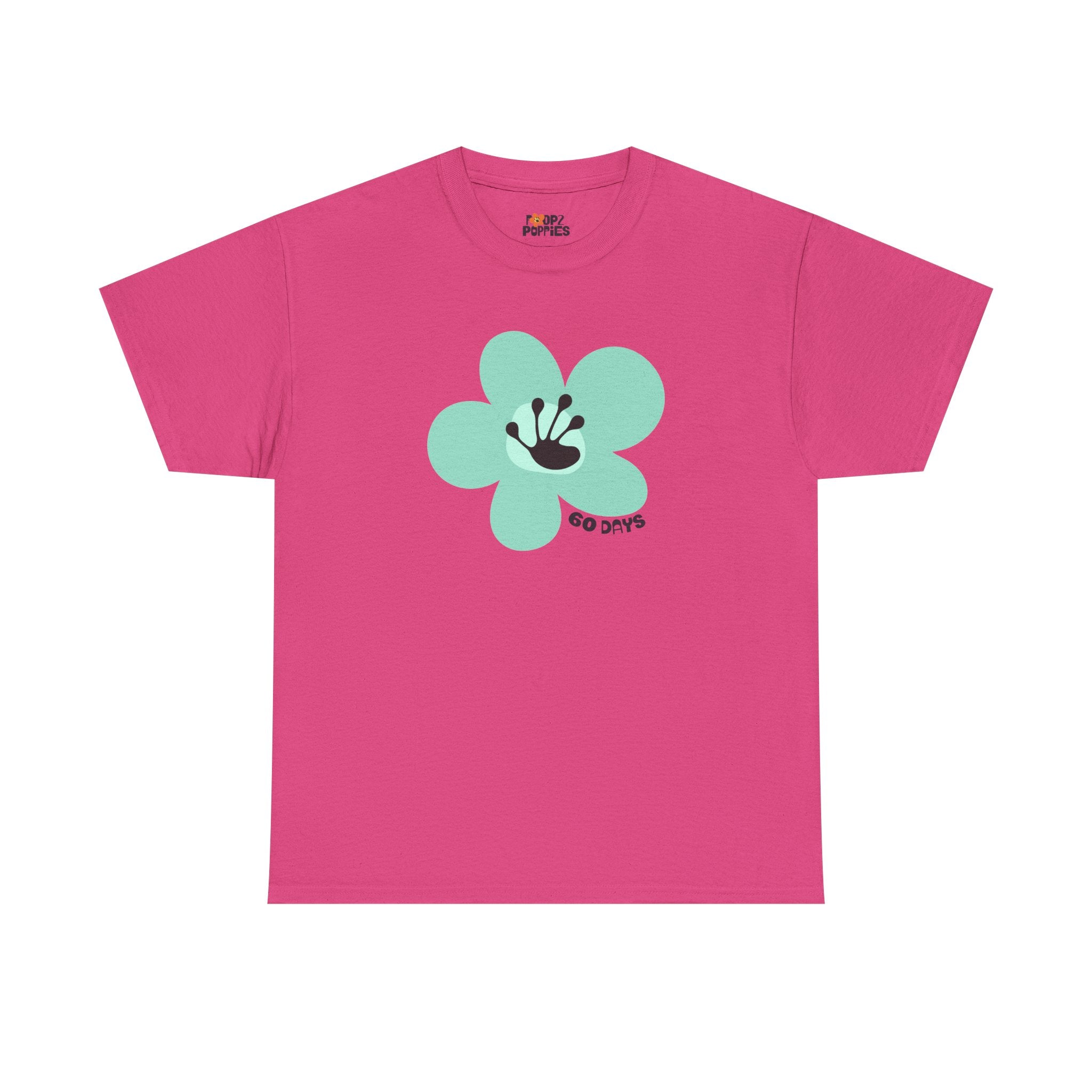 60 Day Milestone Unisex Flower T-Shirt | Recovery Gift | Poop2Poppies™
