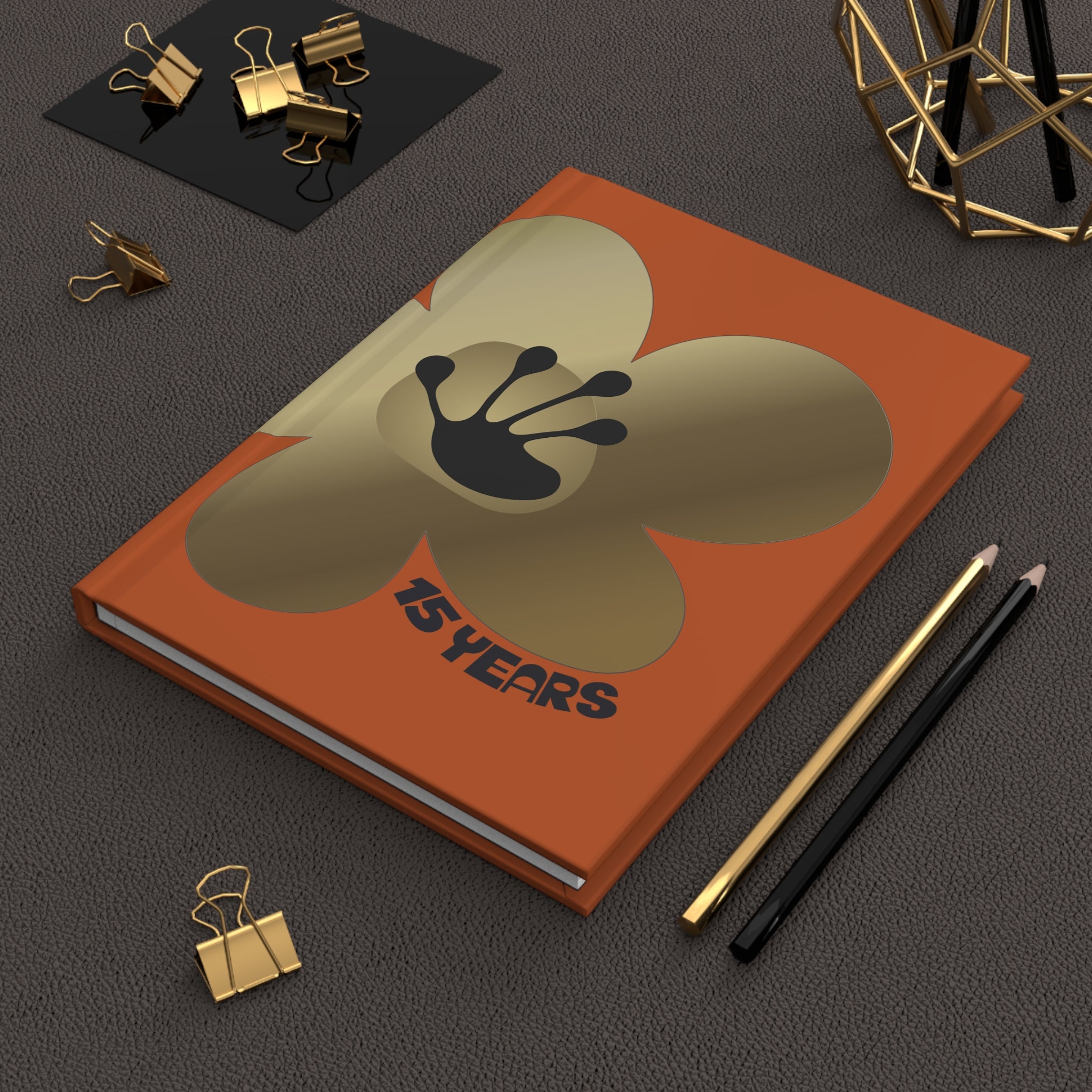 15 Year Milestone Antique Orange Journal