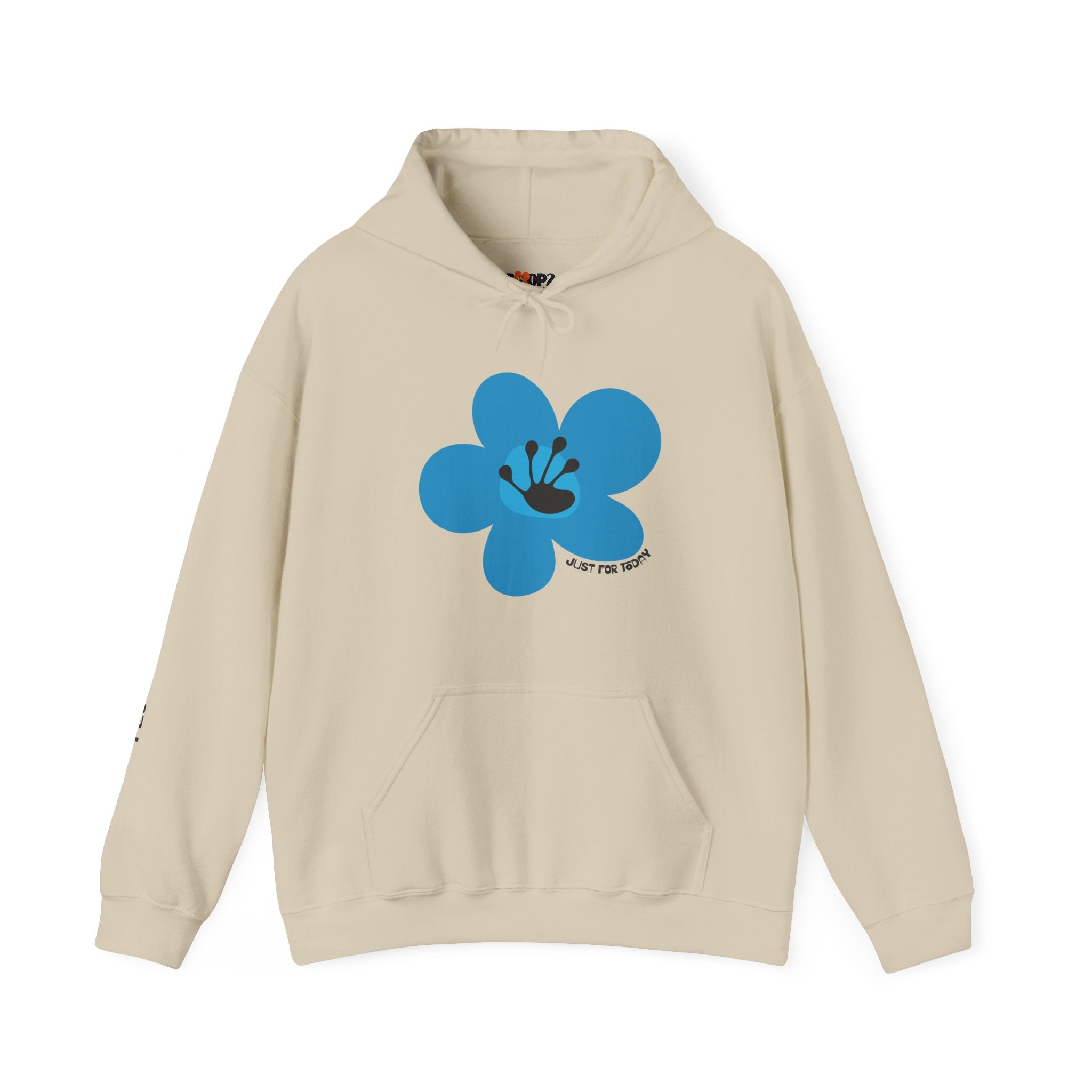 Just For Today Unisex Flower Hoodie | Recovery Gift | Poop2Poppies™