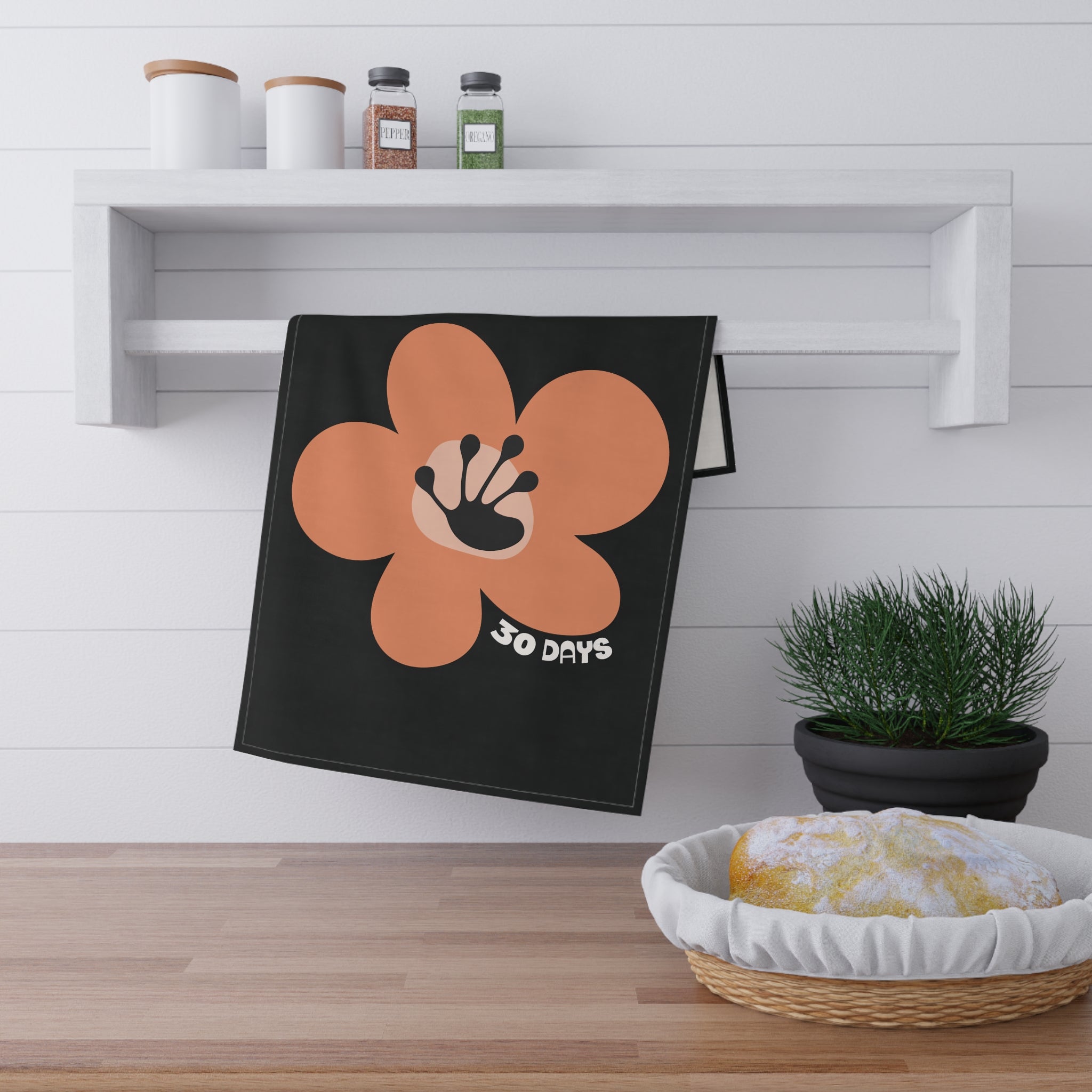 30 Day Milestone Black Tea Towel