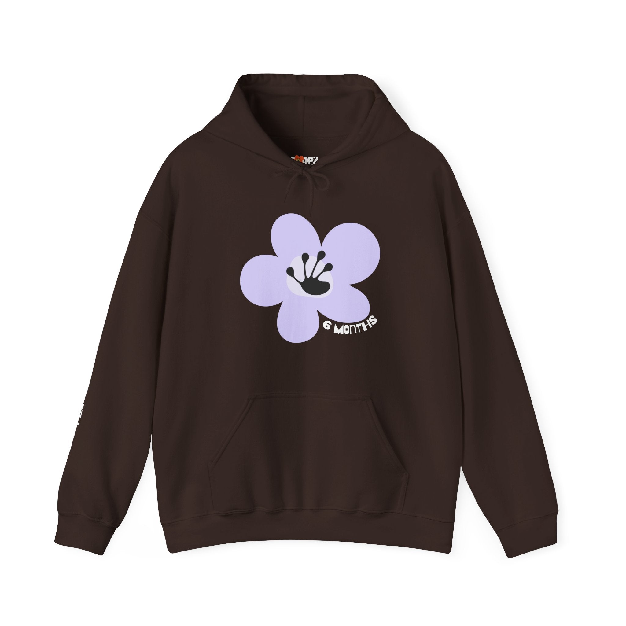 6 Month Milestone Unisex Flower Hoodie | Recovery Gift | Poop2Poppies™