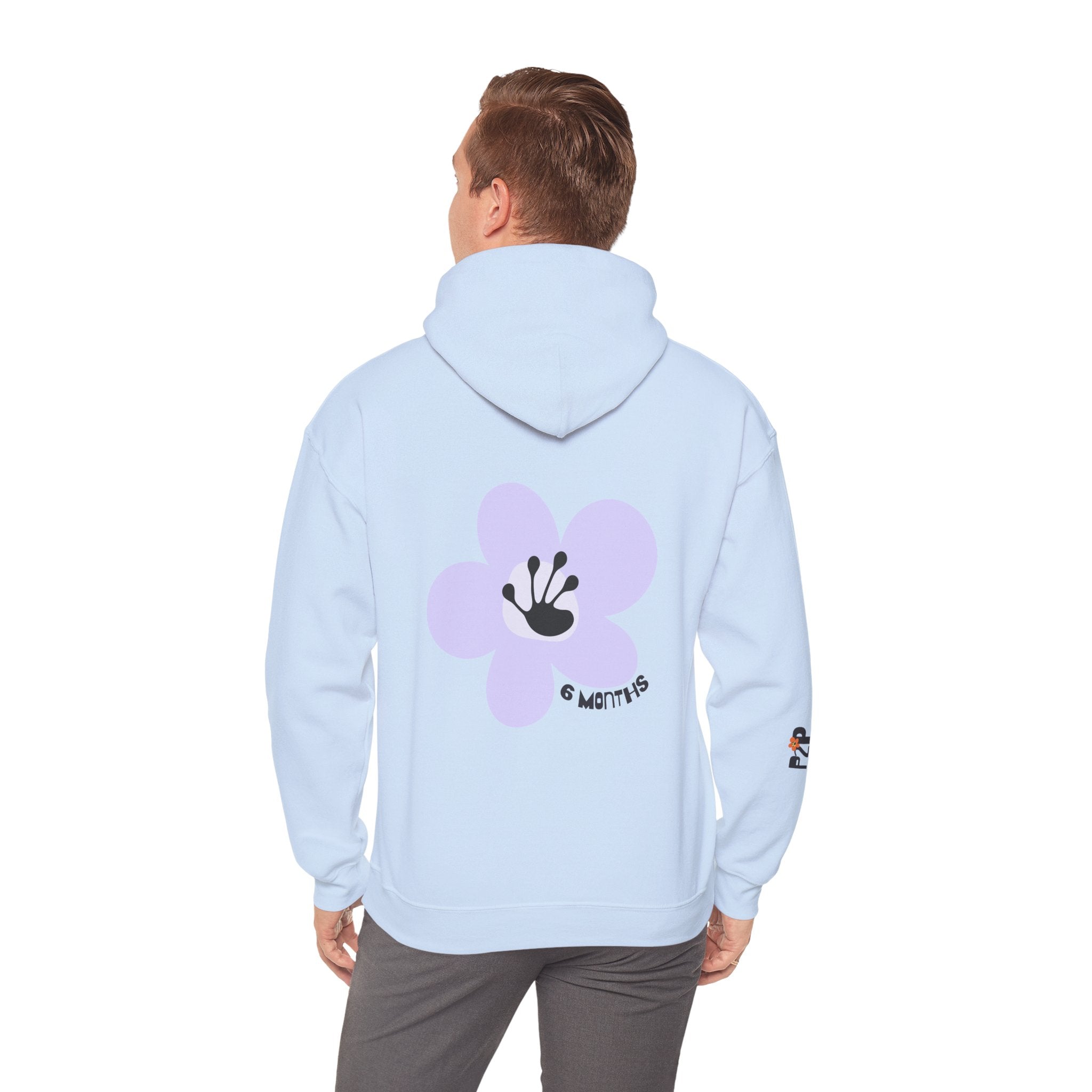 6 Month Milestone Unisex Front & Back Flower Hoodie