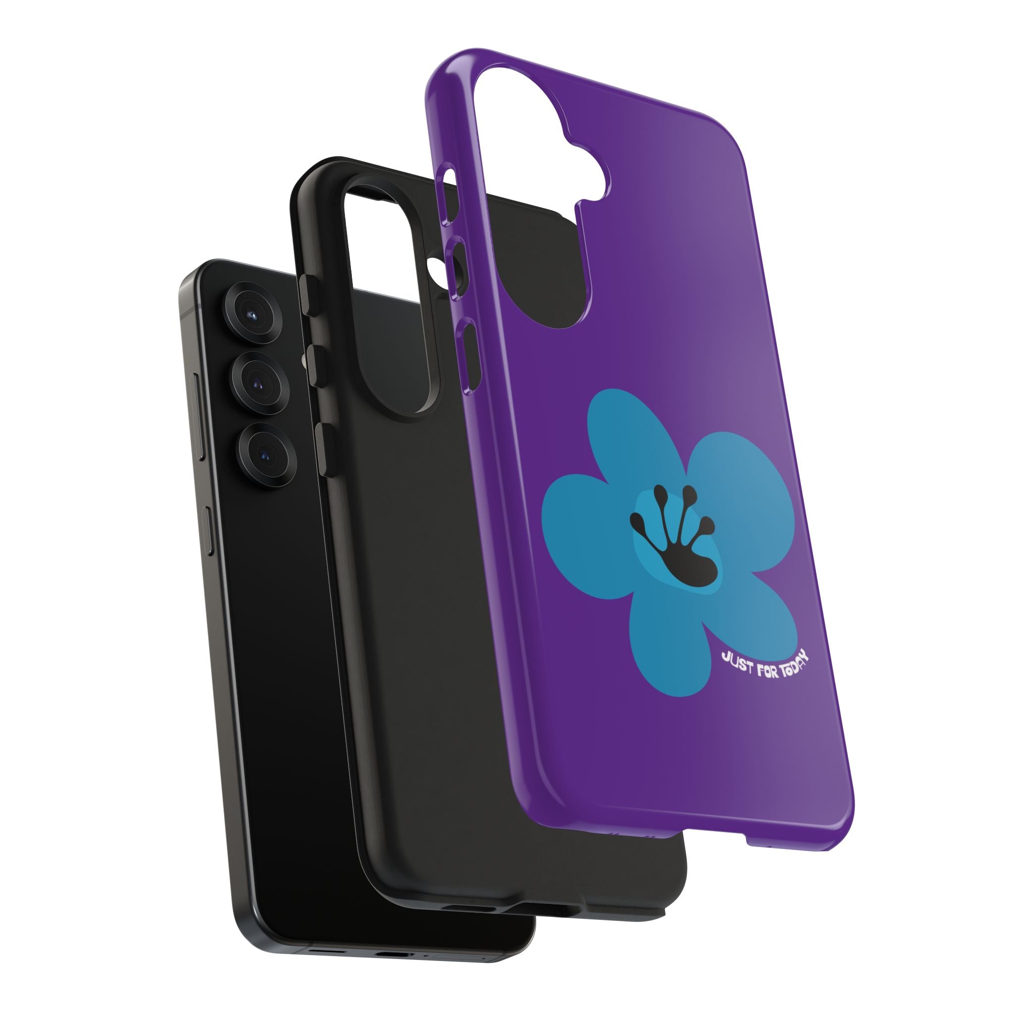 Just For Today Purple Tough Phone Case | Recovery Gift | Poop2Poppies™