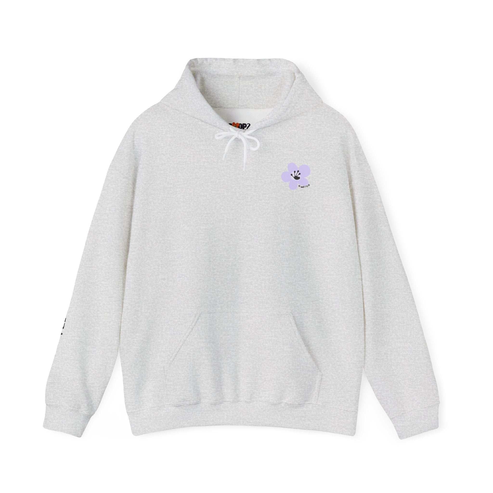 6 Month Milestone Unisex Front & Back Flower Hoodie