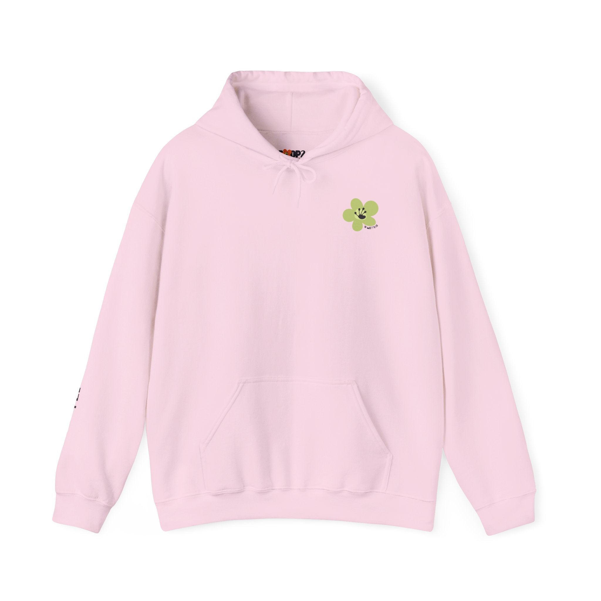 9 Month Milestone Unisex Front & Back Flower Hoodie
