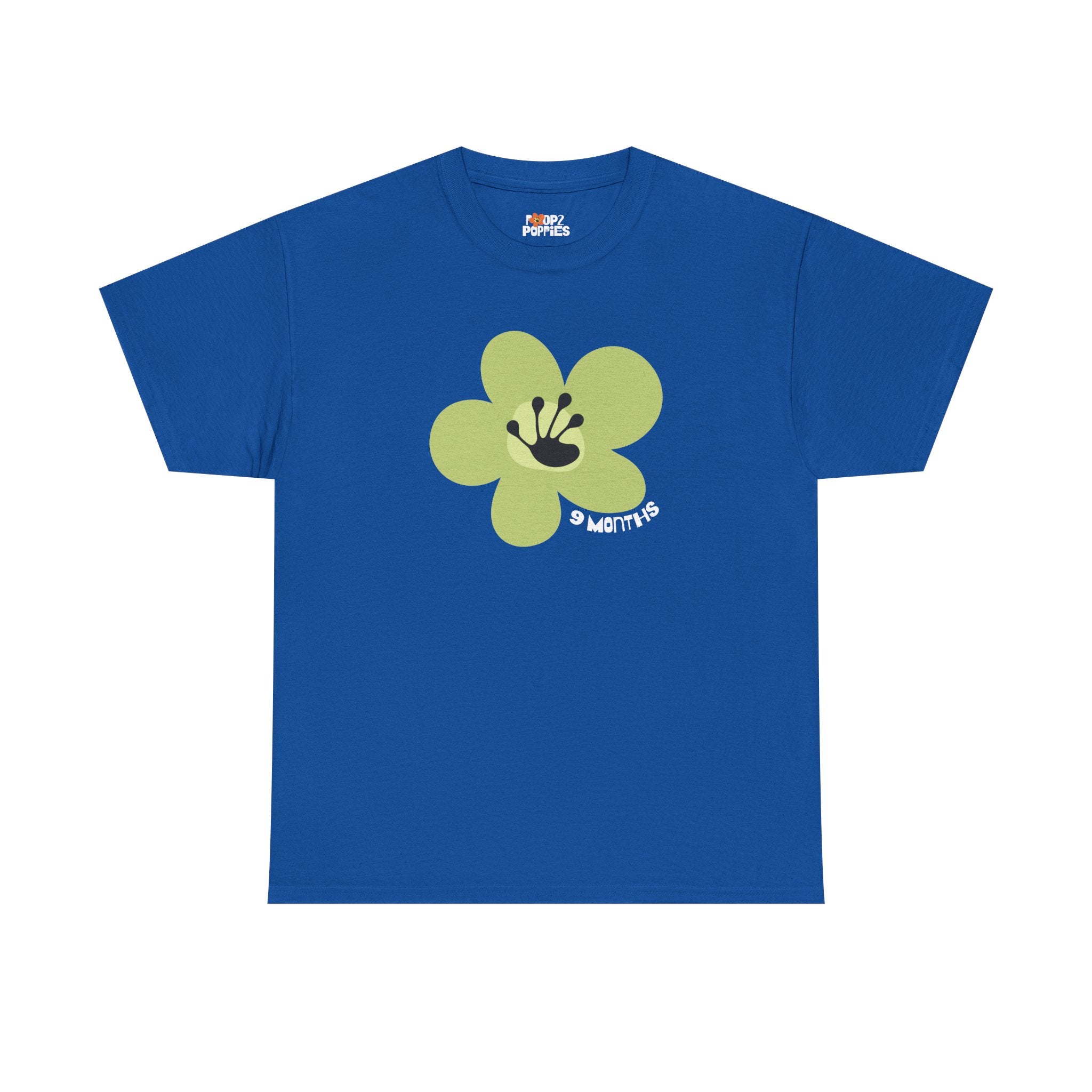 9 Month Milestone Unisex Flower T-Shirt | Recovery Gift | Poop2Poppies™