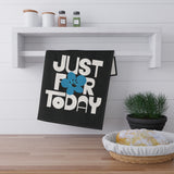Just For Today Black Tea Towel