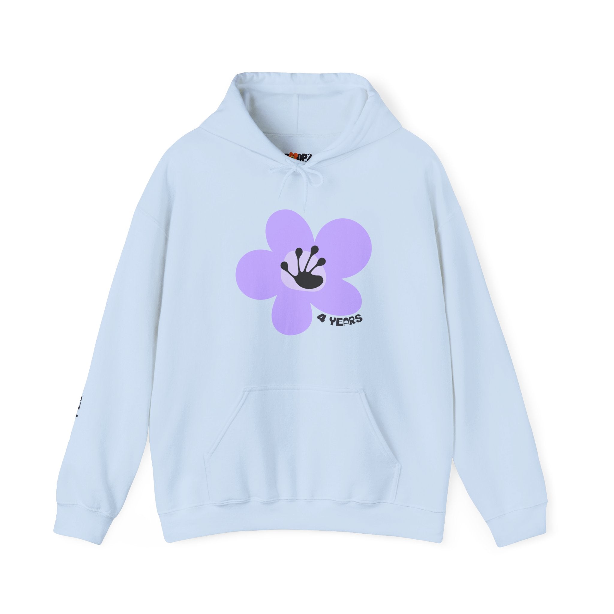 4 Year Milestone Unisex Flower Hoodie | Recovery Gift | Poop2Poppies™