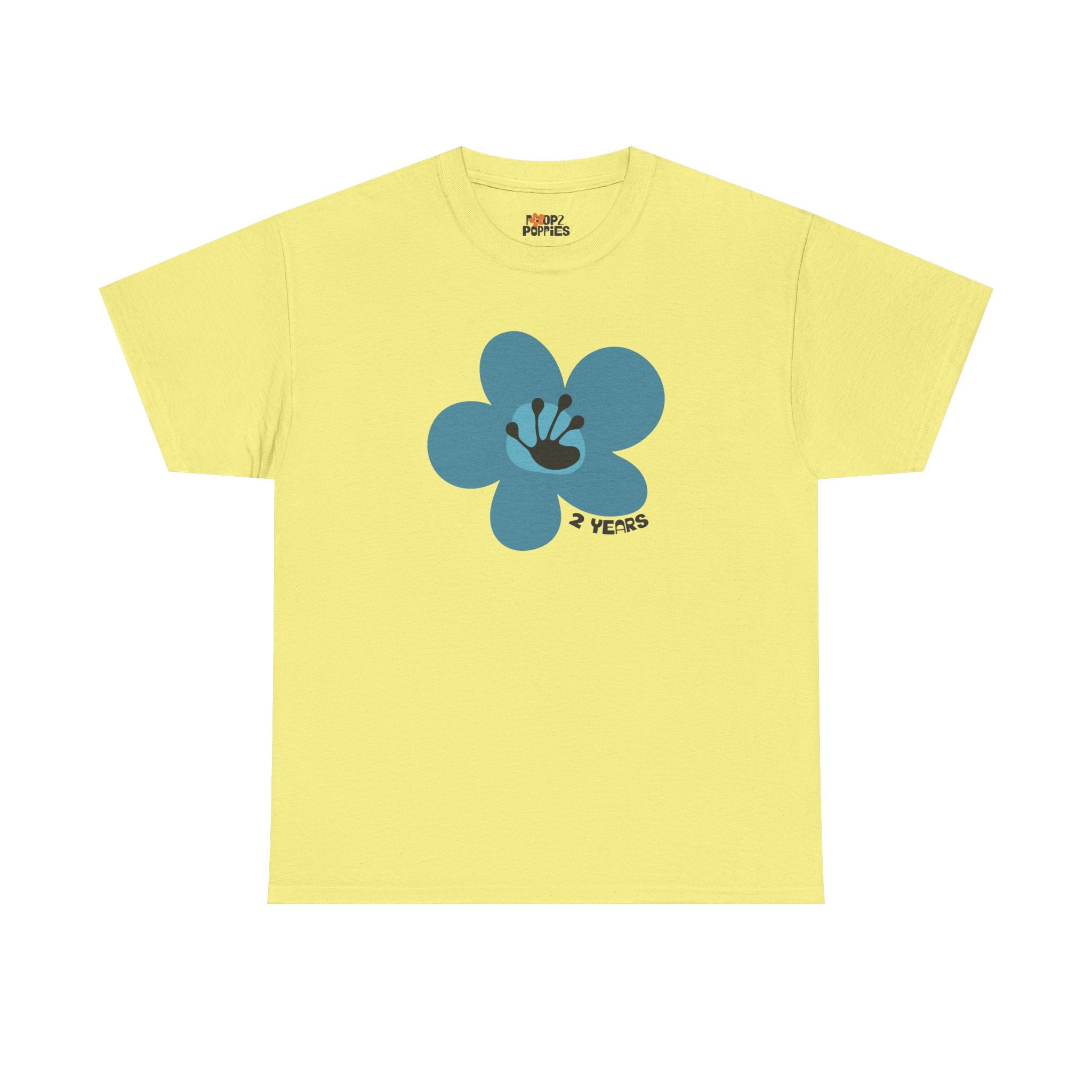 2 Year Milestone Unisex Flower T-Shirt | Recovery Gift | Poop2Poppies™