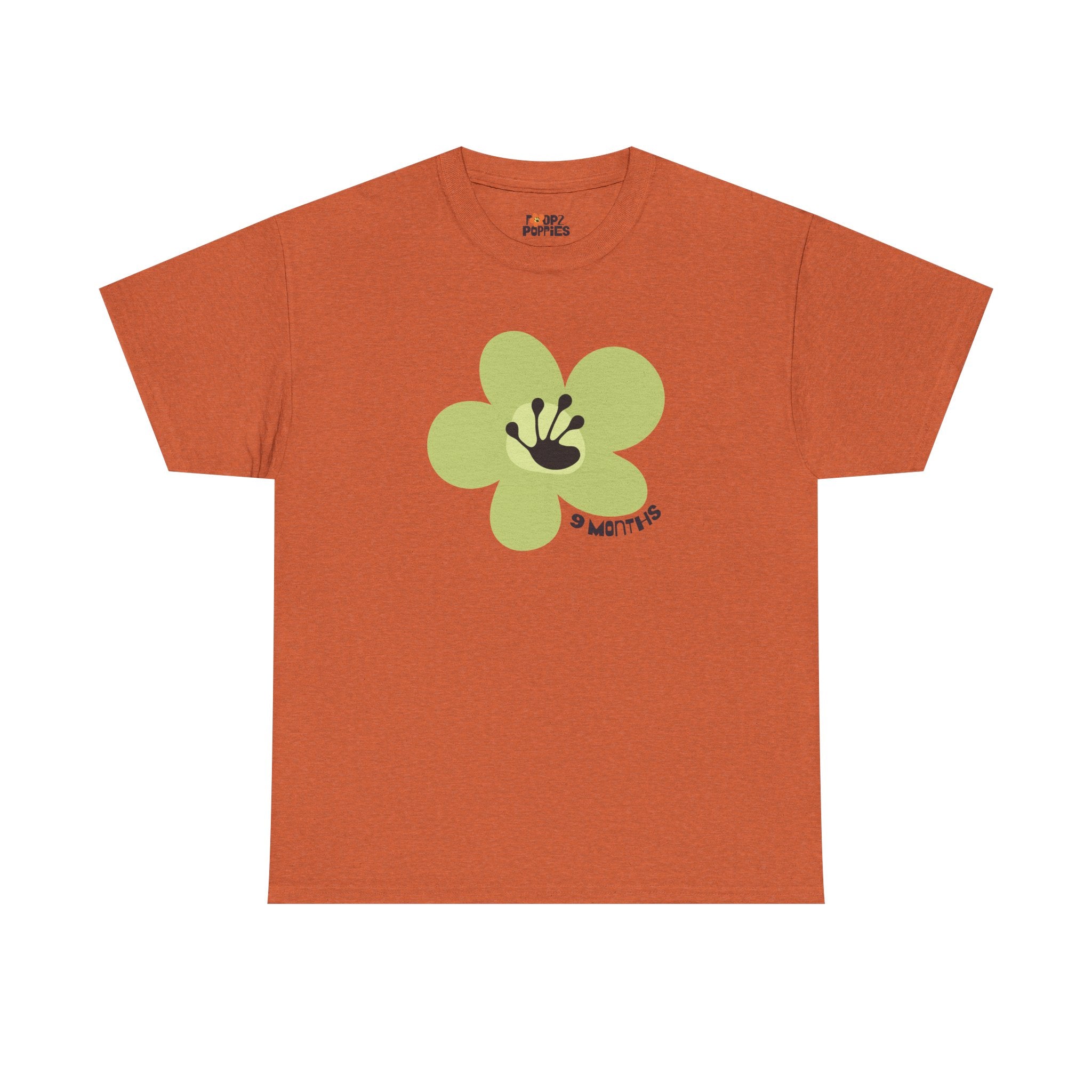 9 Month Milestone Unisex Flower T-Shirt | Recovery Gift | Poop2Poppies™
