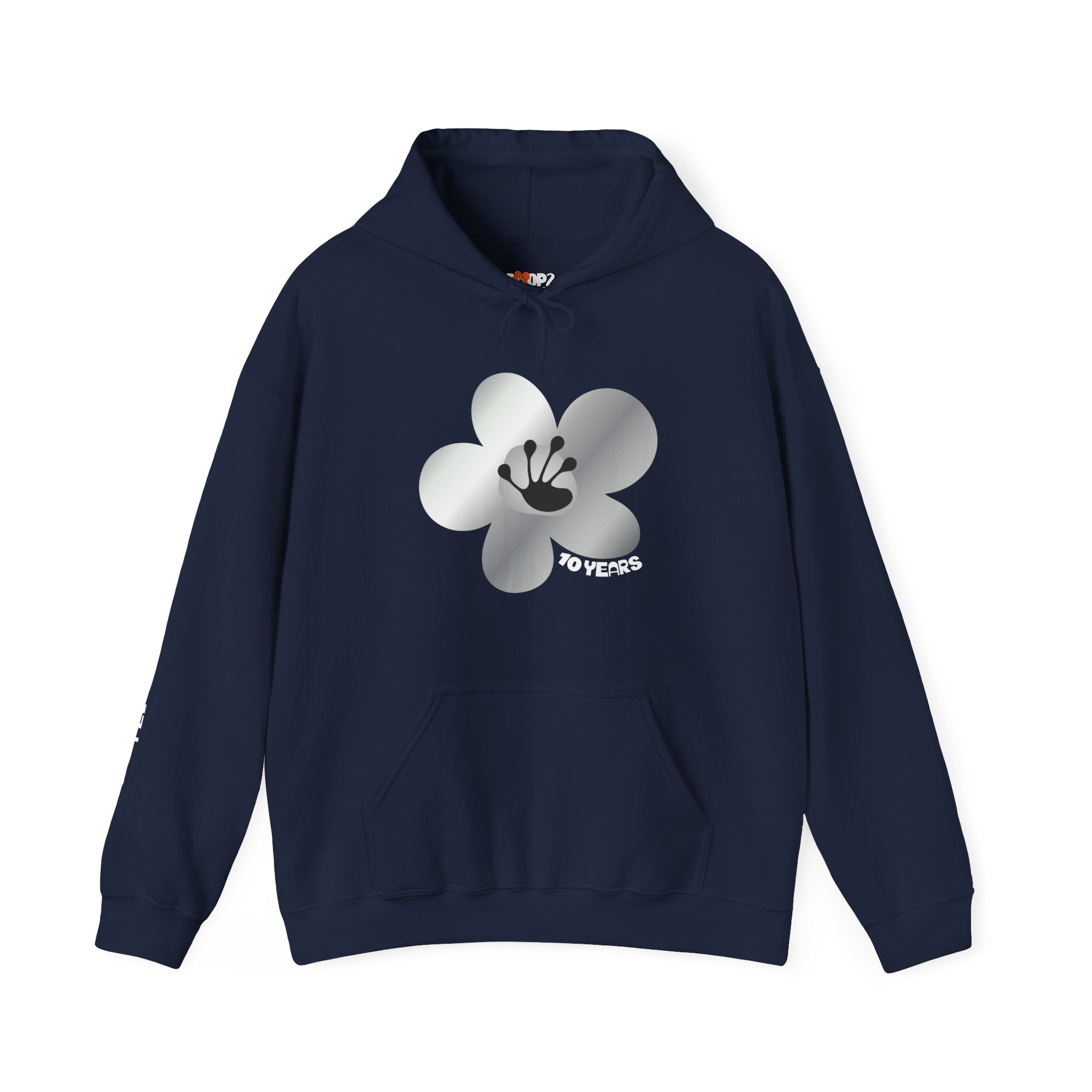 10 Year Milestone Unisex Flower Hoodie | Recovery Gift | Poop2Poppies™