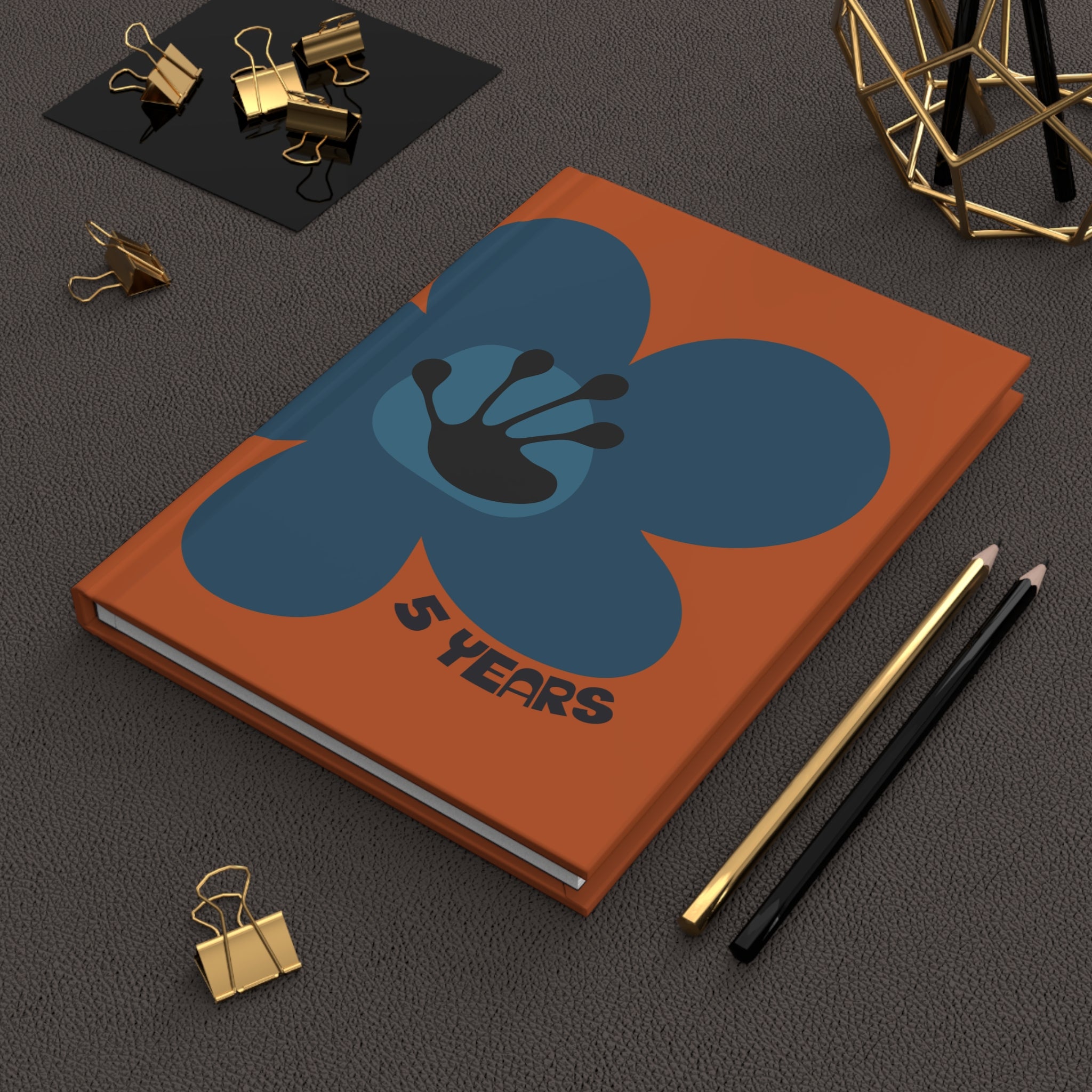 5 Year Milestone Antique Orange Journal