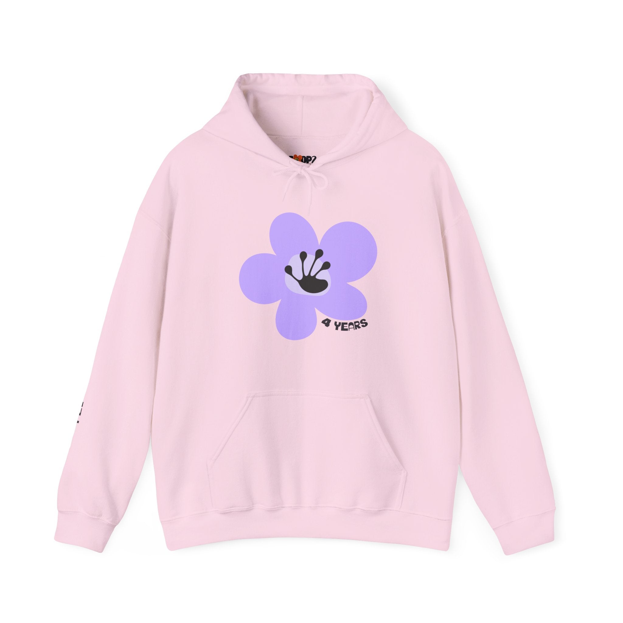 4 Year Milestone Unisex Flower Hoodie | Recovery Gift | Poop2Poppies™