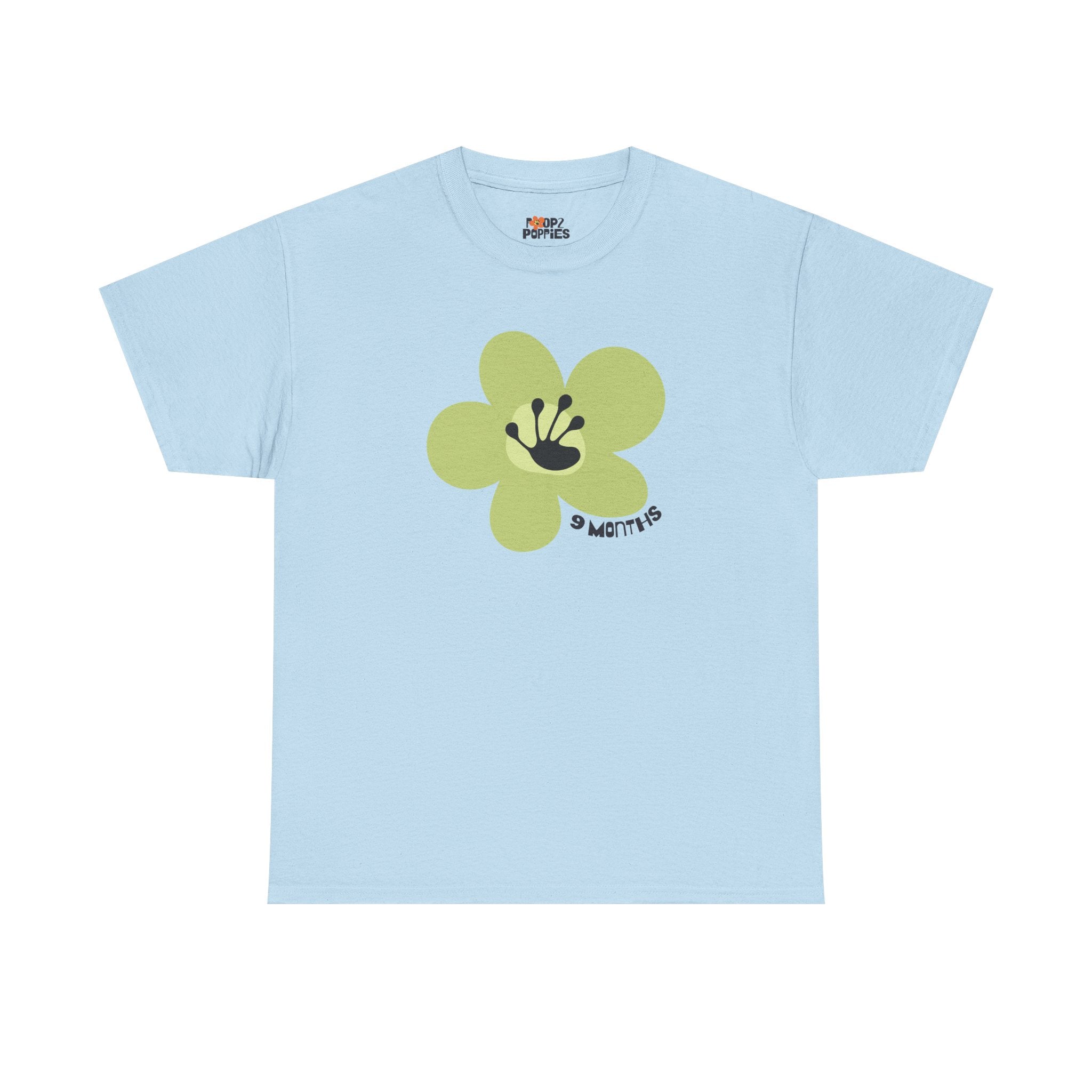 9 Month Milestone Unisex Flower T-Shirt | Recovery Gift | Poop2Poppies™