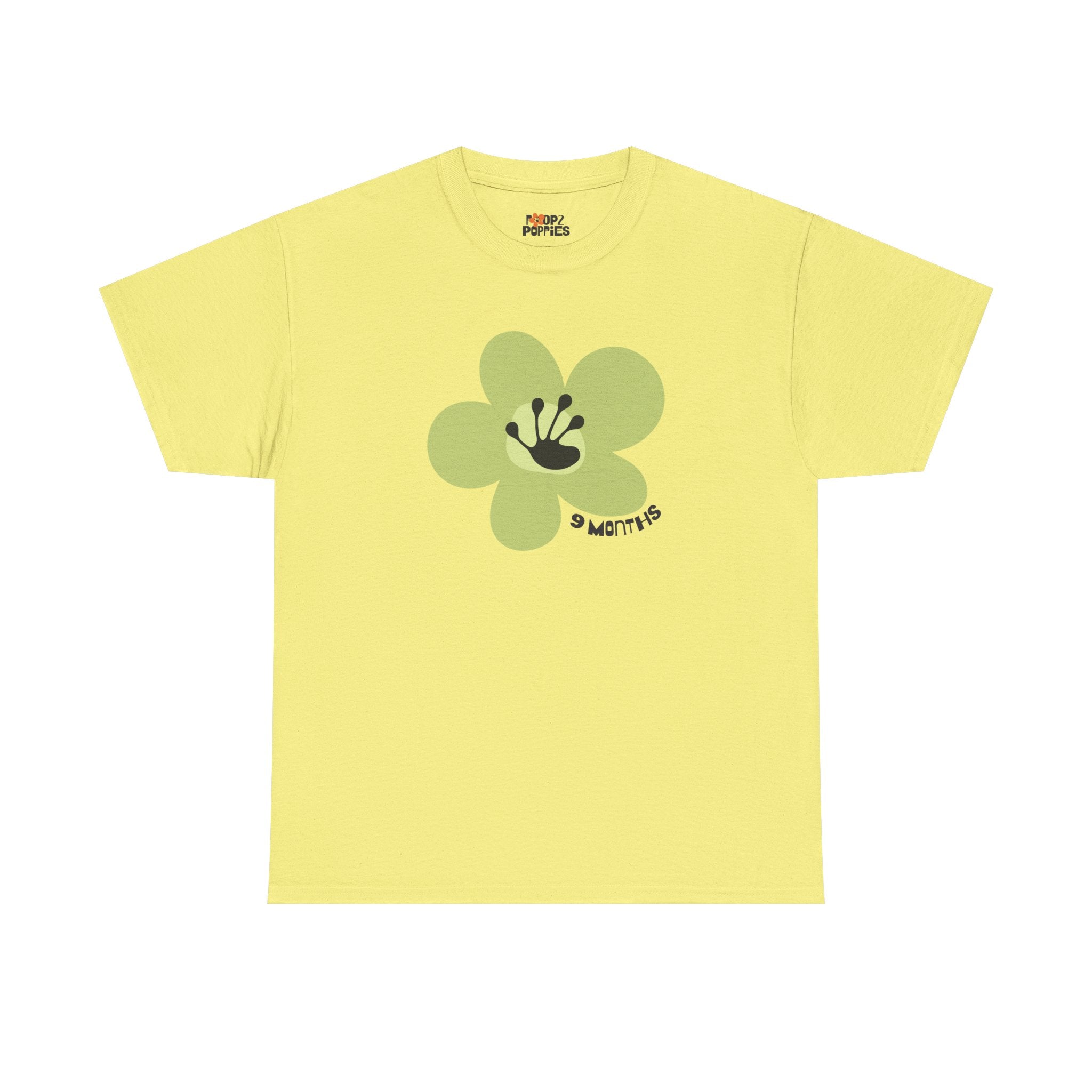 9 Month Milestone Unisex Flower T-Shirt | Recovery Gift | Poop2Poppies™