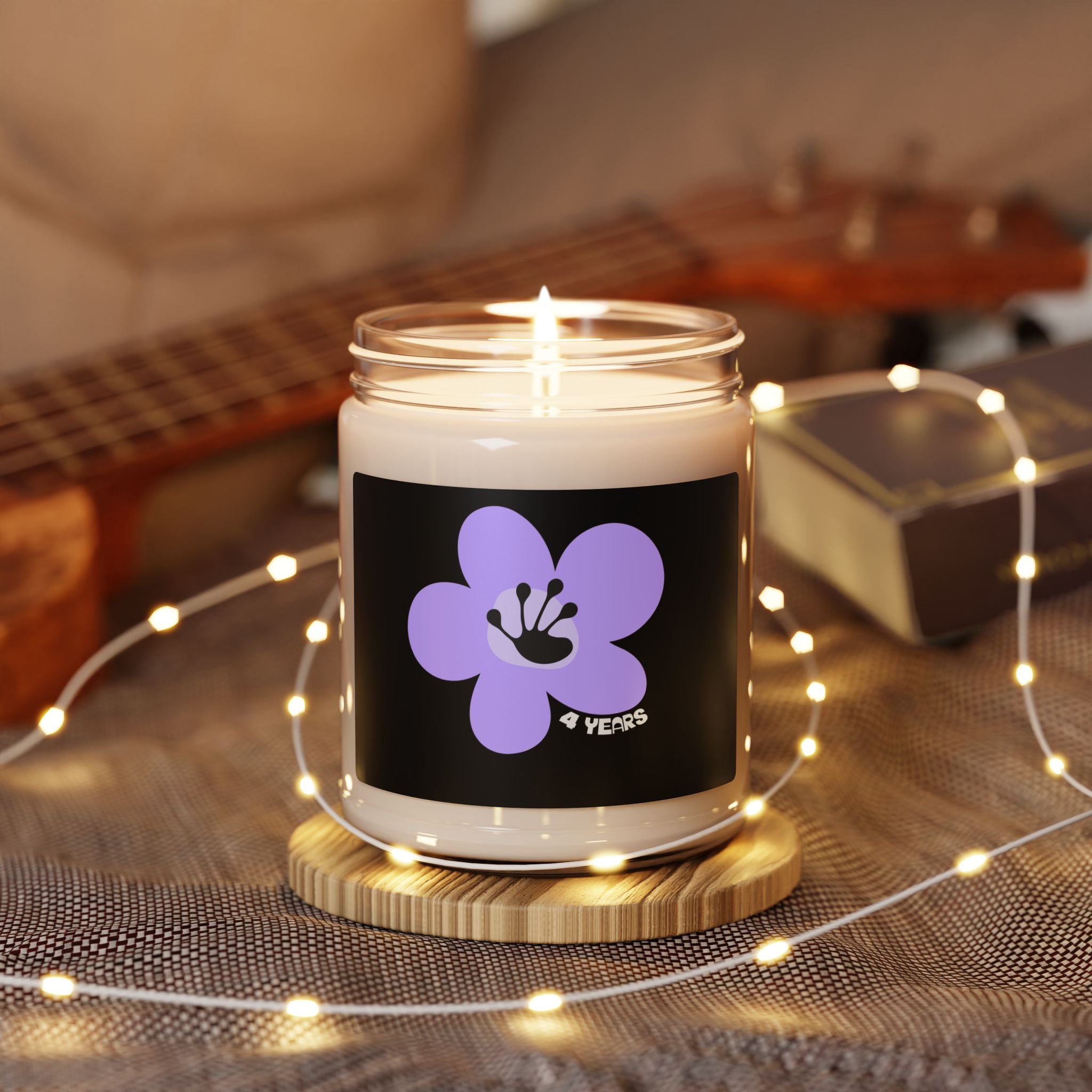 4 Year Milestone Scented Soy Candle | Recovery Gift | Poop2Poppies™