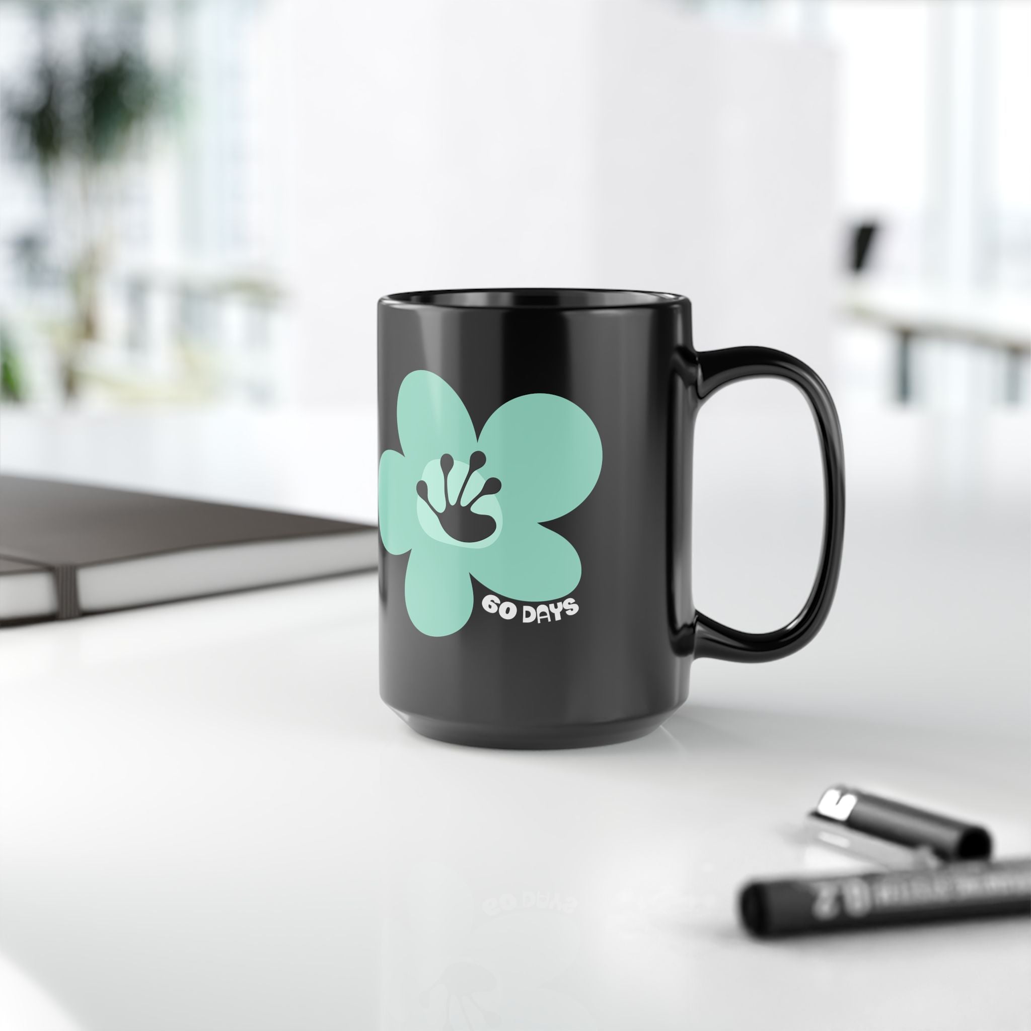 60 Day Milestone Recovery Mug | 15oz Ceramic Coffee Mug | Poop2Poppies™