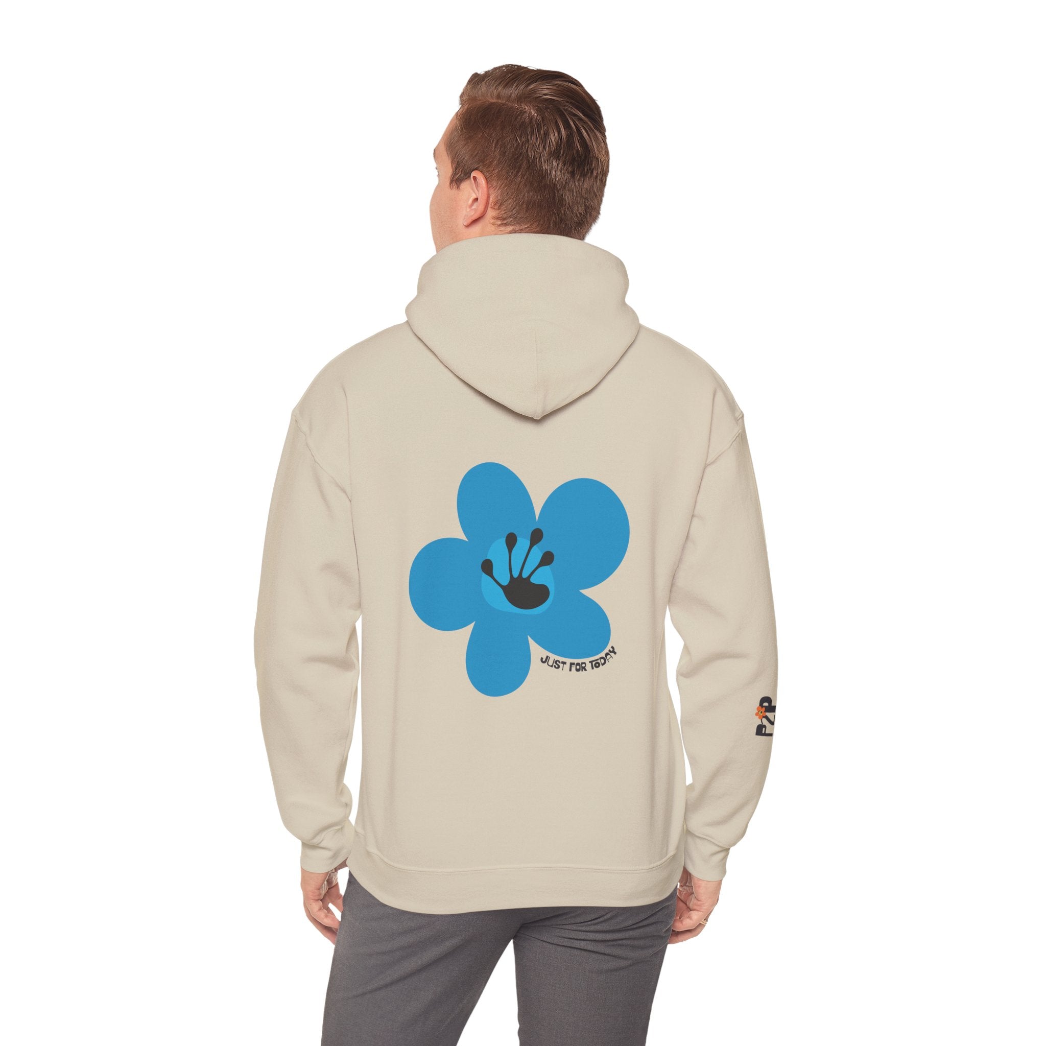 Just For Today Unisex Front & Back Flower Hoodie