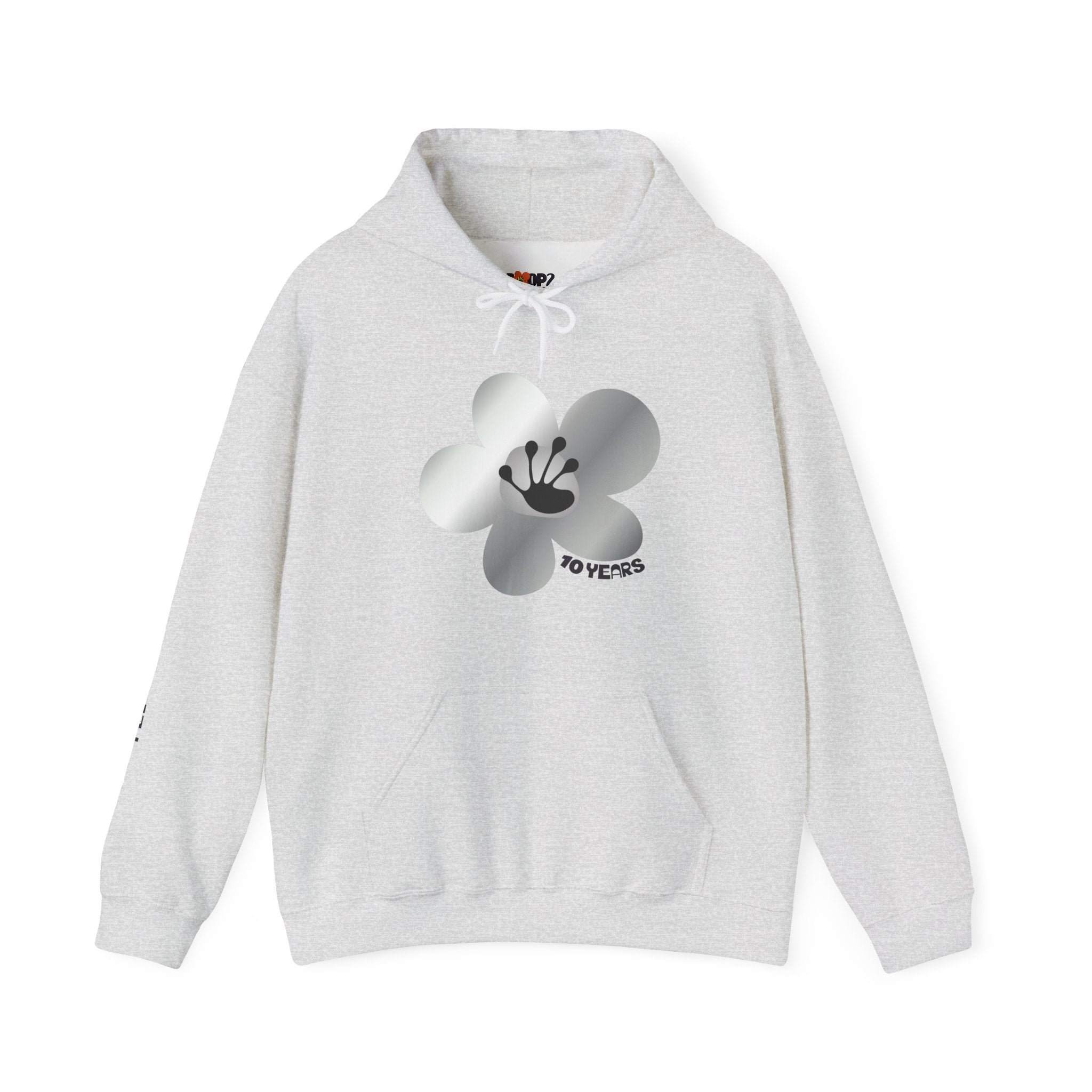 10 Year Milestone Unisex Flower Hoodie | Recovery Gift | Poop2Poppies™