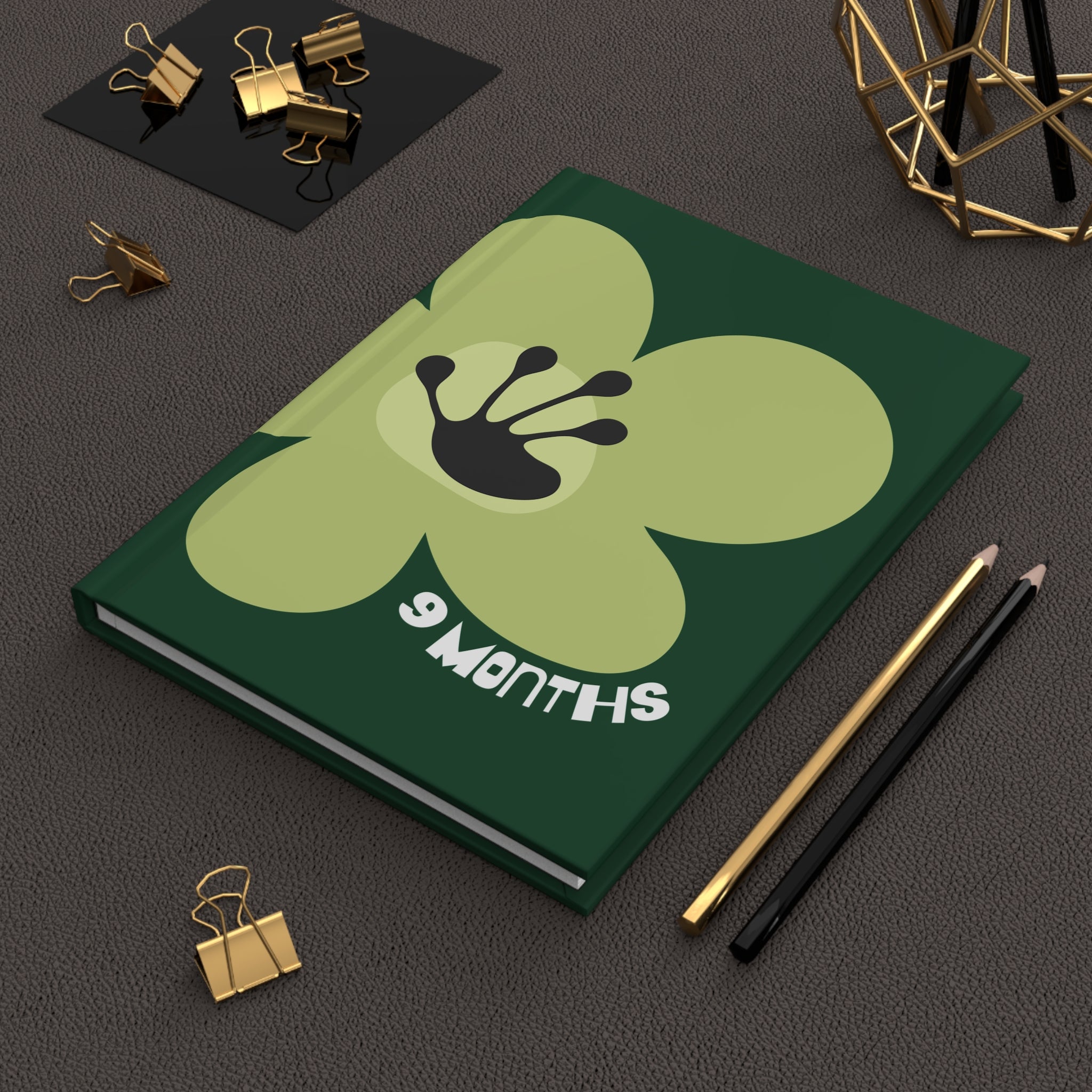9 Month Milestone Forest Green Journal