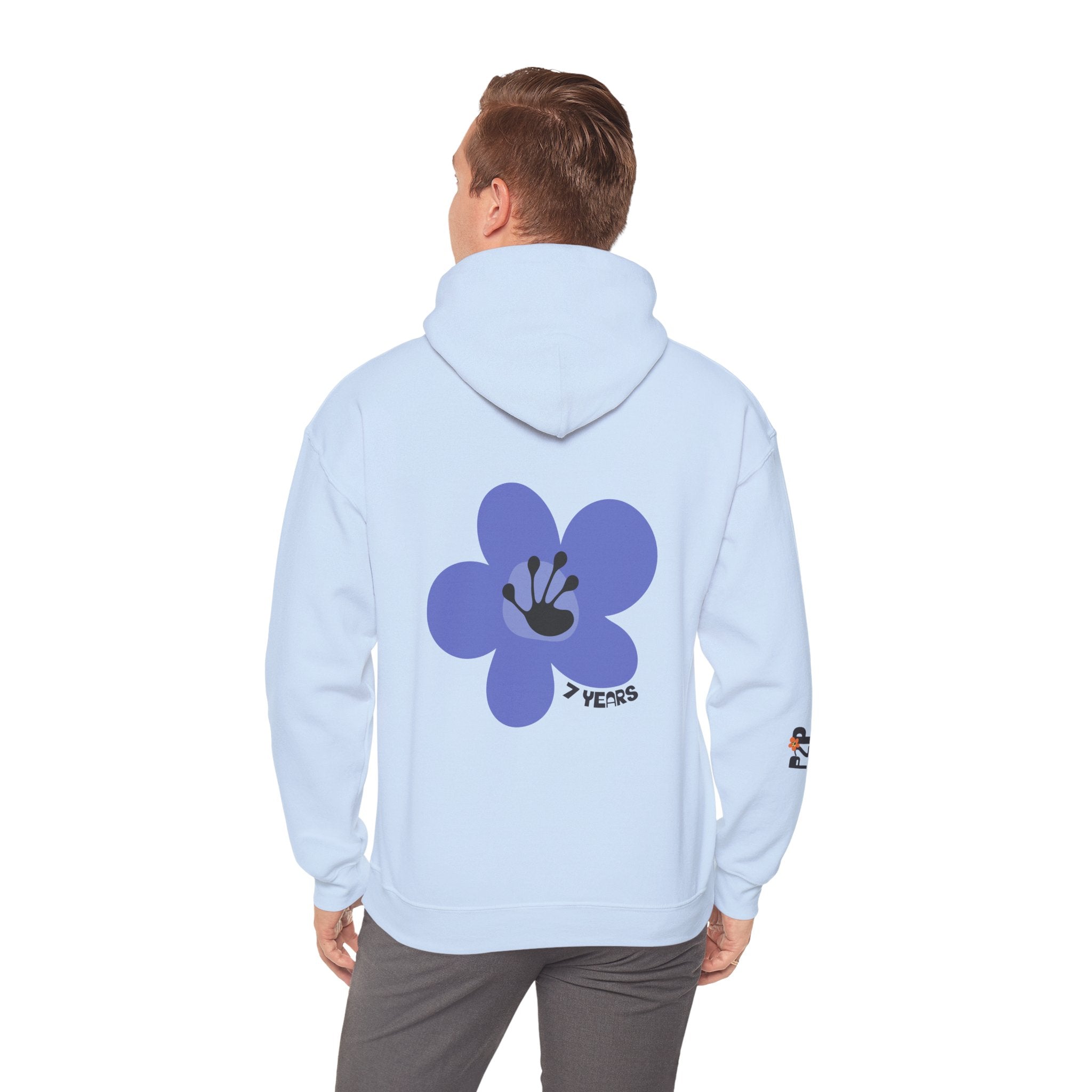 7 Year Milestone Unisex Front & Back Flower Hoodie