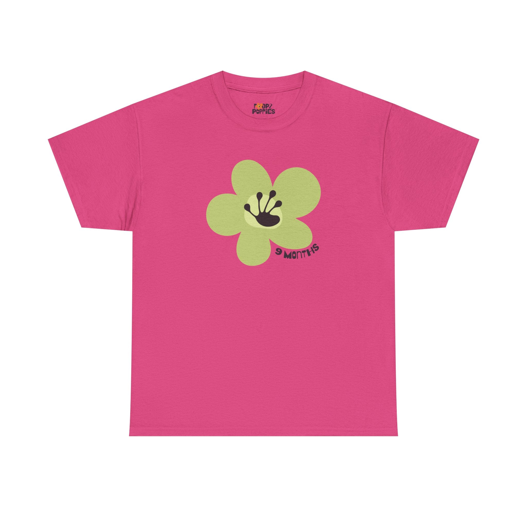 9 Month Milestone Unisex Flower T-Shirt | Recovery Gift | Poop2Poppies™