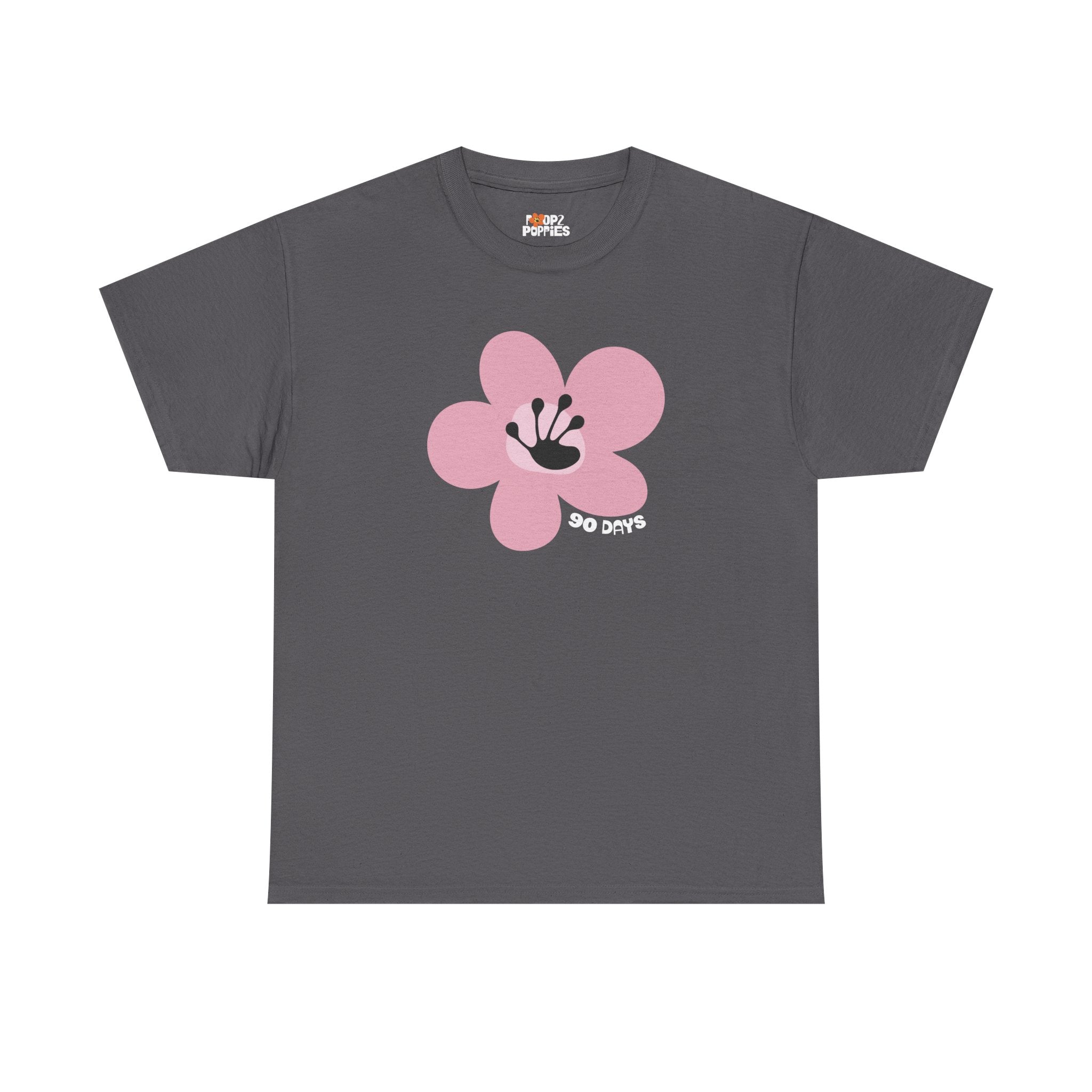 90 Day Milestone Unisex Flower T-Shirt | Recovery Gift | Poop2Poppies™