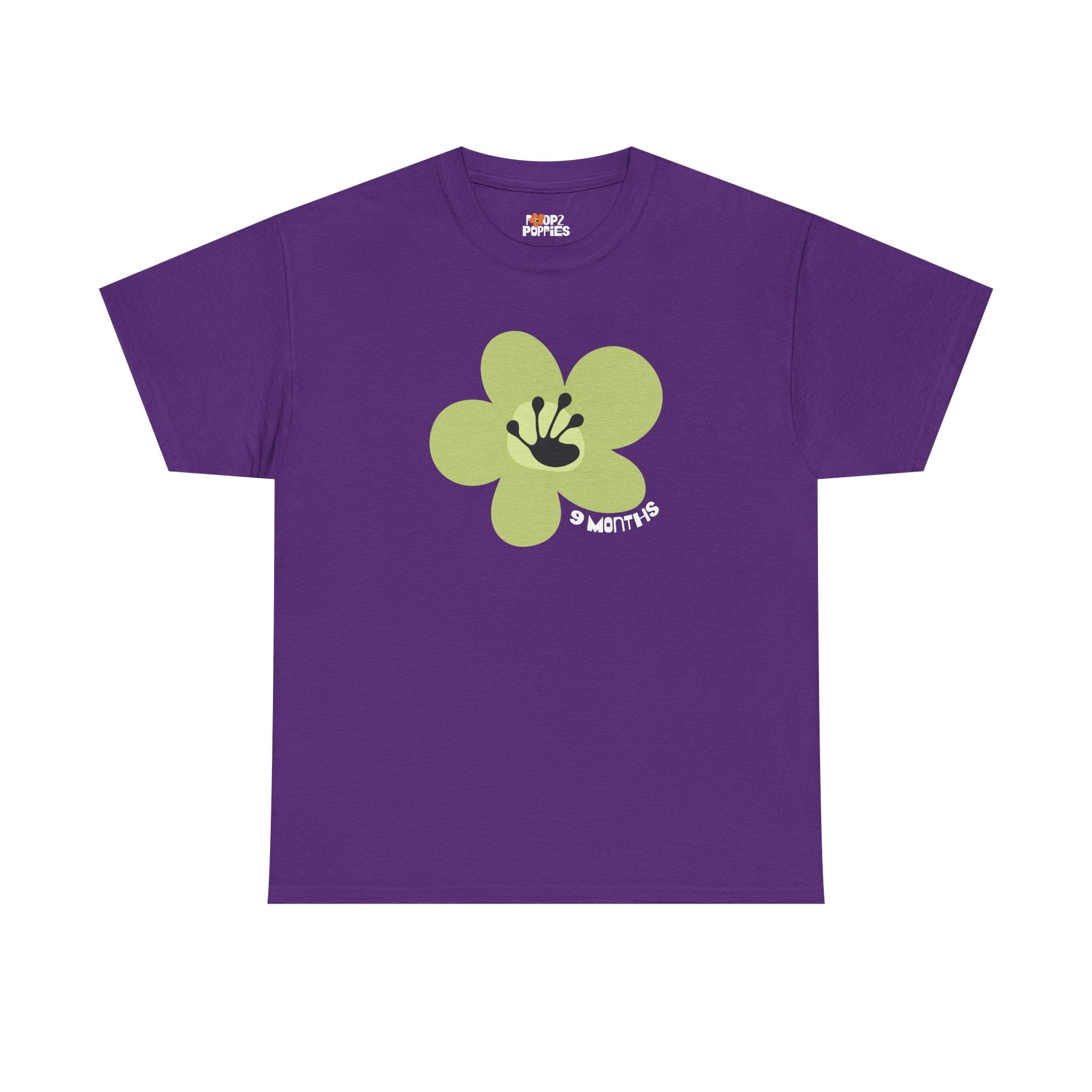 9 Month Milestone Unisex Flower T-Shirt | Recovery Gift | Poop2Poppies™