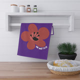18 Month Milestone Purple Tea Towel
