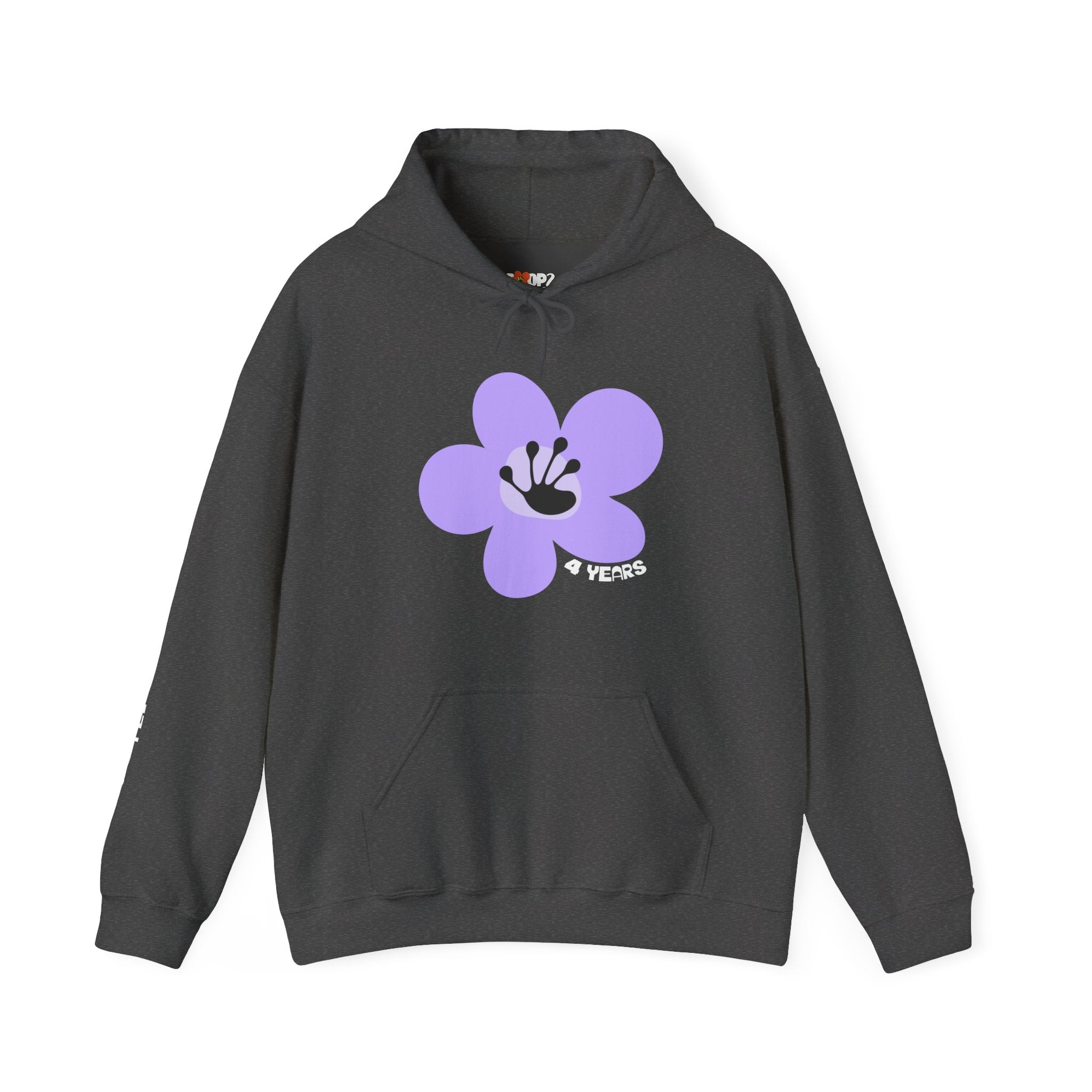 4 Year Milestone Unisex Flower Hoodie | Recovery Gift | Poop2Poppies™