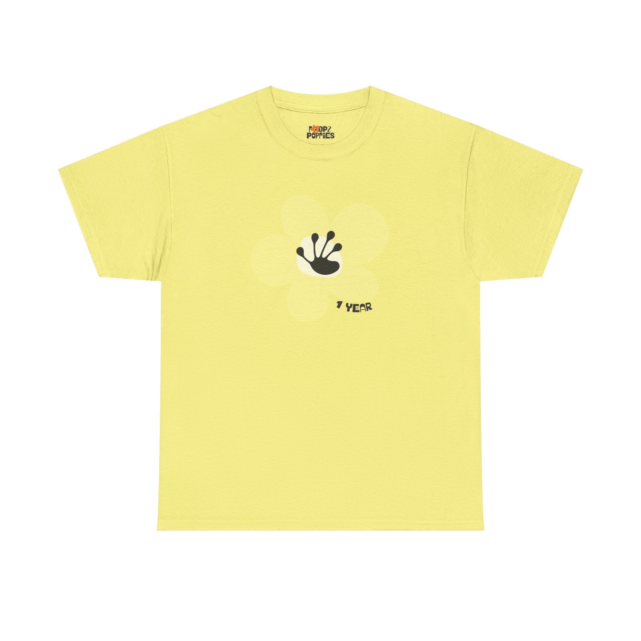 1 Year Milestone Unisex Flower T-Shirt | Recovery Gift | Poop2Poppies™
