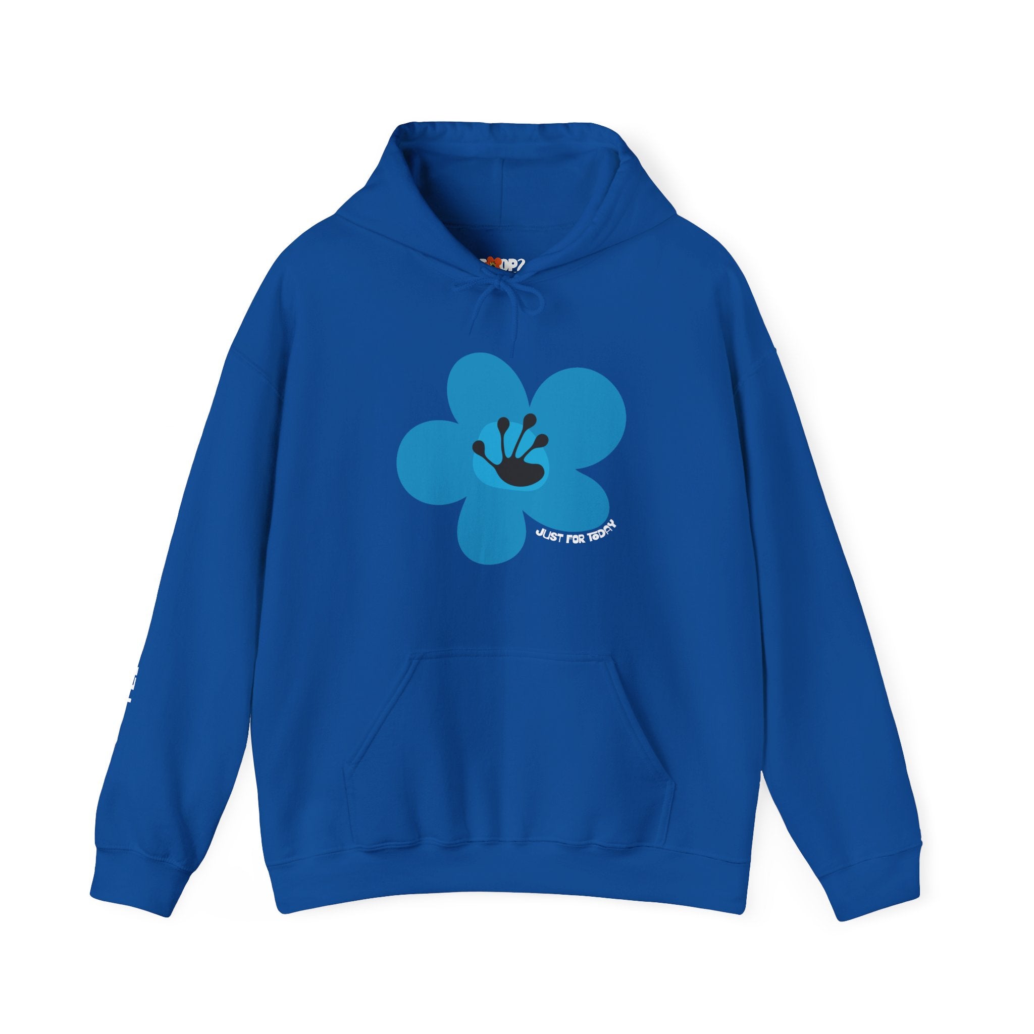 Just For Today Unisex Flower Hoodie | Recovery Gift | Poop2Poppies™