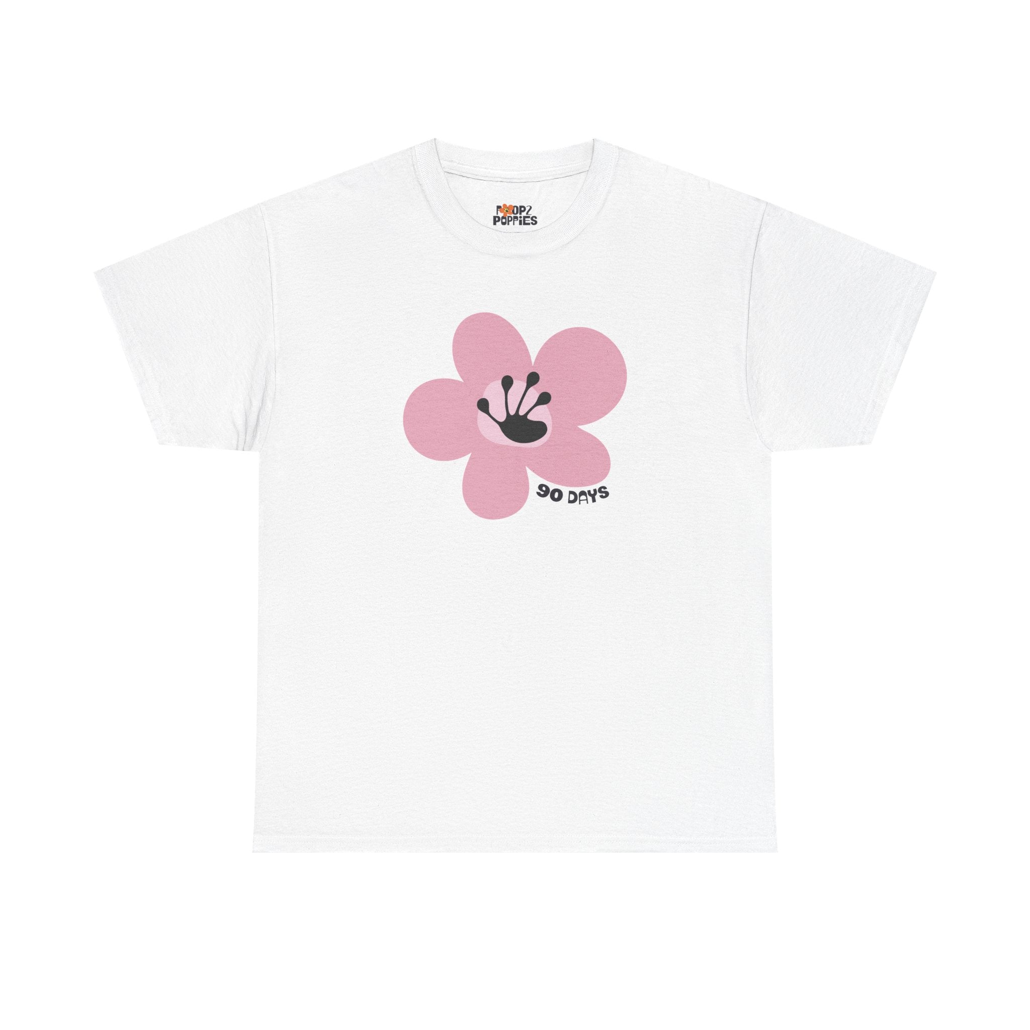 90 Day Milestone Unisex Flower T-Shirt | Recovery Gift | Poop2Poppies™