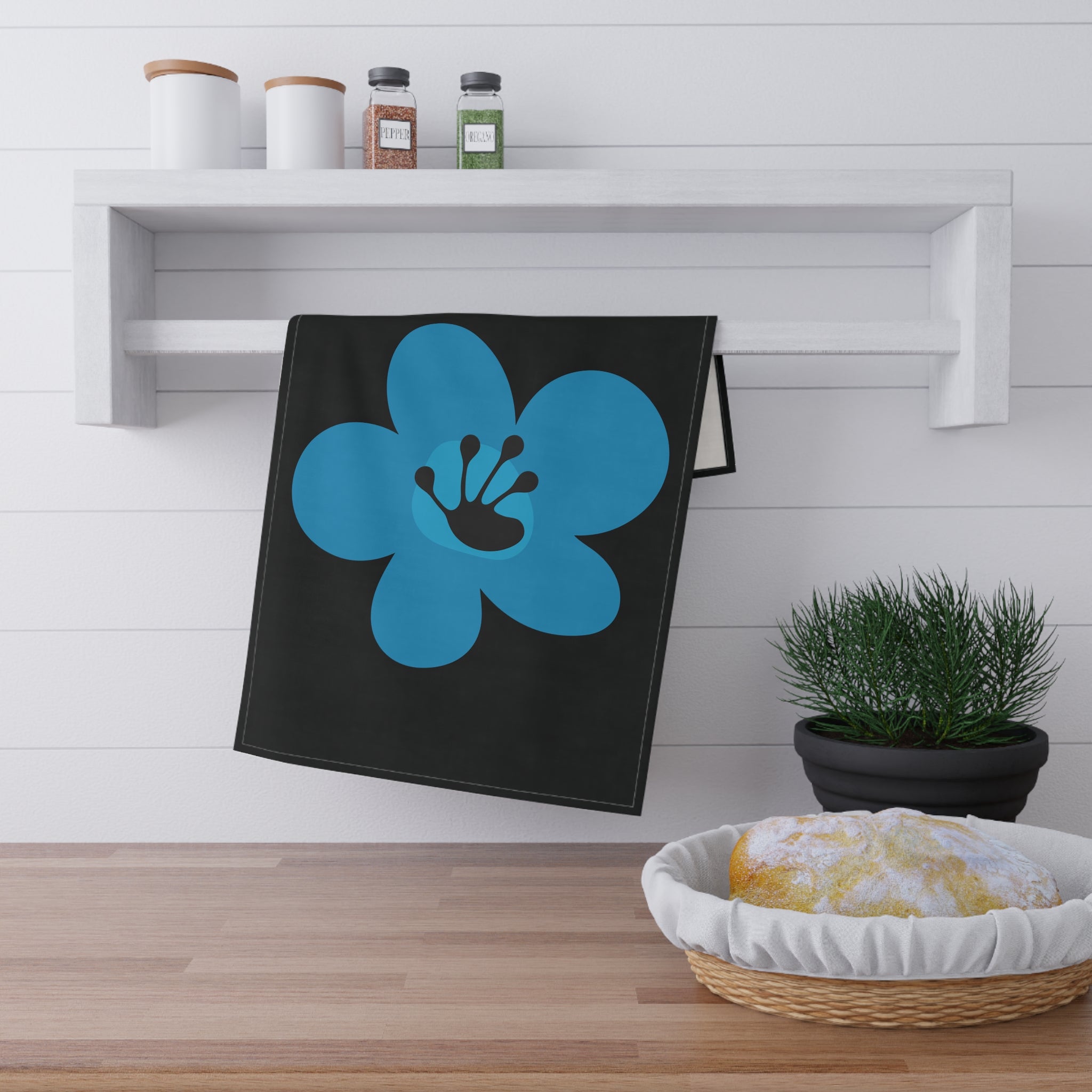 Just For Today Flower Tea Towel | Recovery Gift | Poop2Poppies™