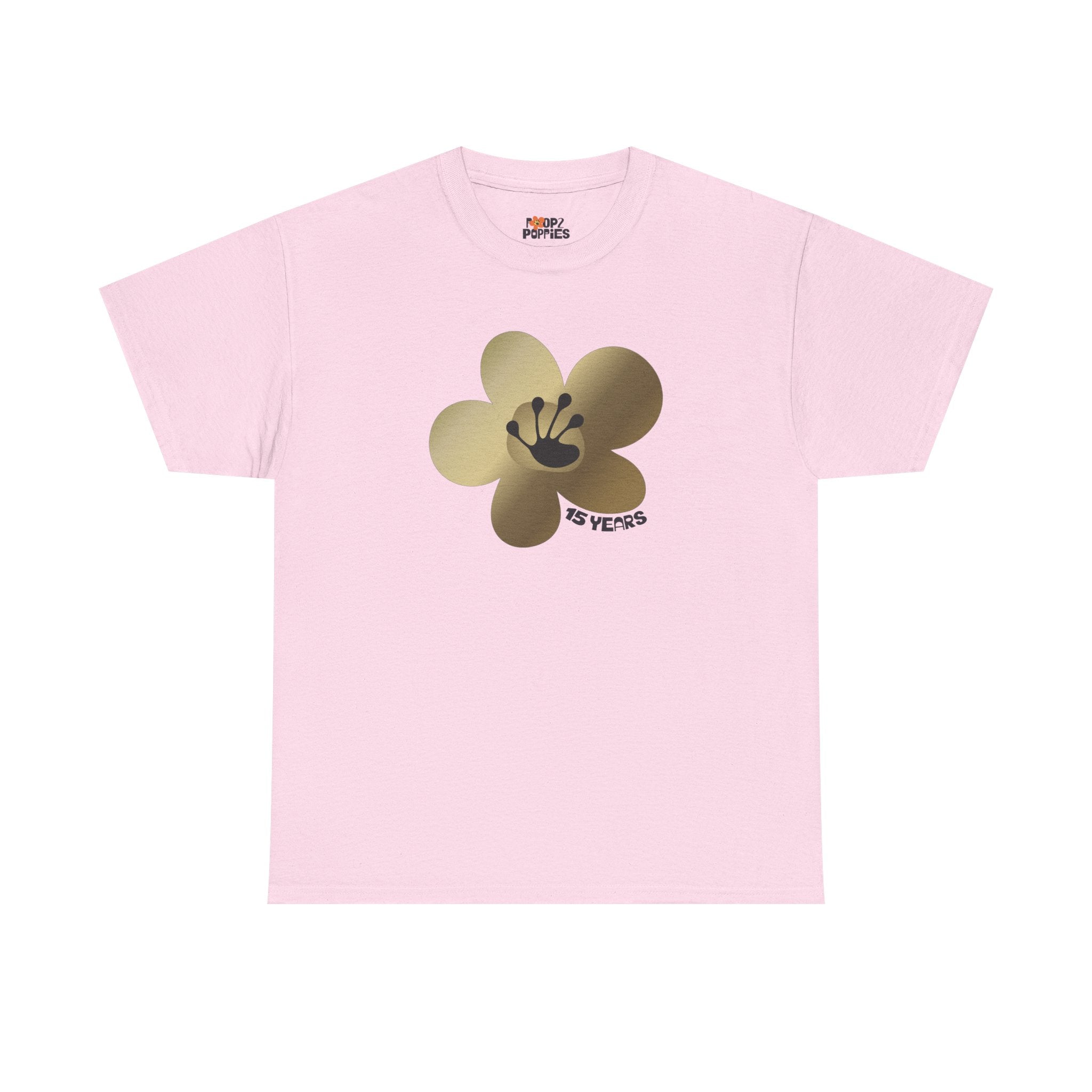 15 Year Milestone Unisex Flower T-Shirt | Recovery Gift | Poop2Poppies™