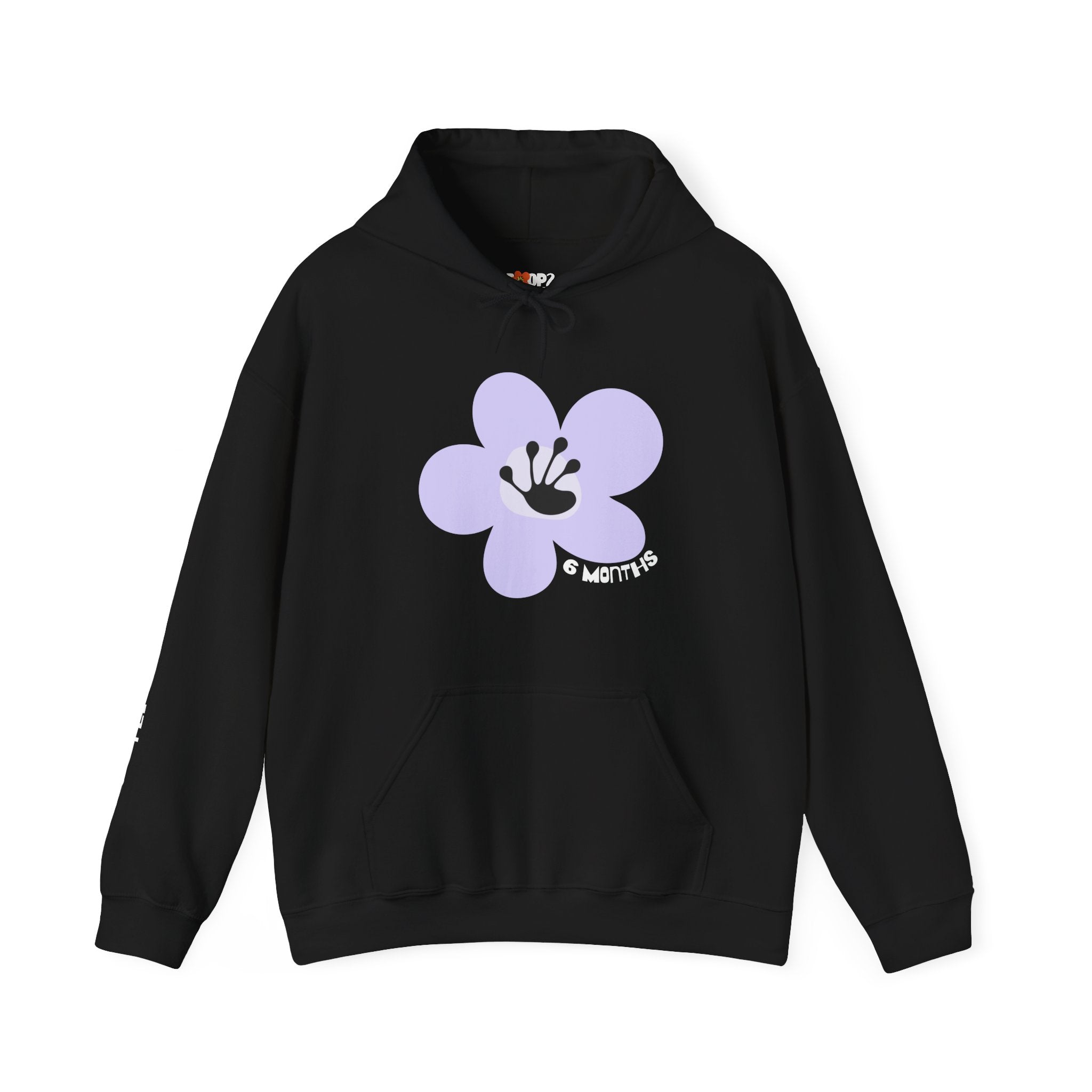 6 Month Milestone Unisex Flower Hoodie | Recovery Gift | Poop2Poppies™