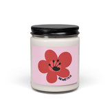 18 Month Milestone Text Scented Soy Candle (255g) - Light Pink