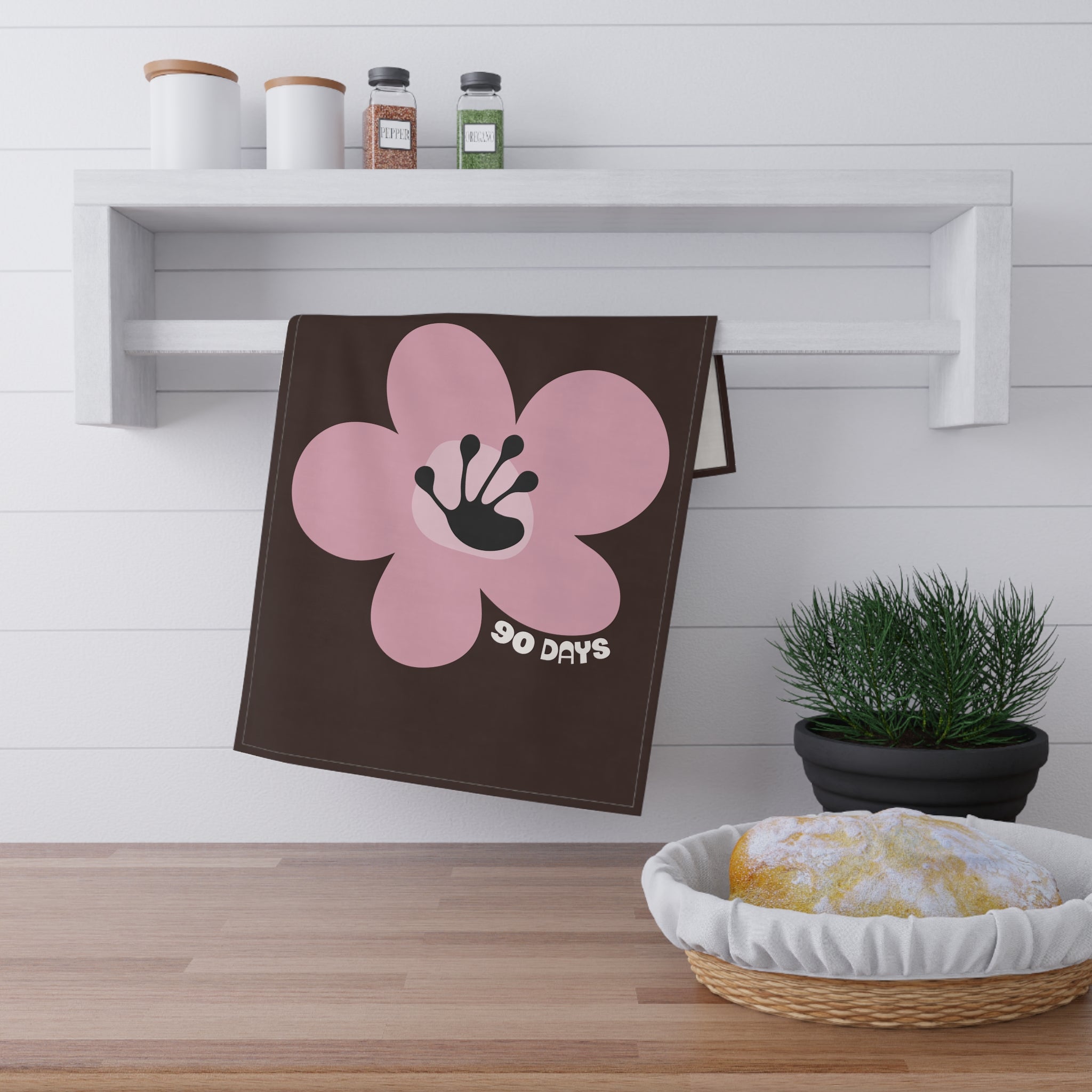 90 Day Milestone Dark Chocolate Tea Towel
