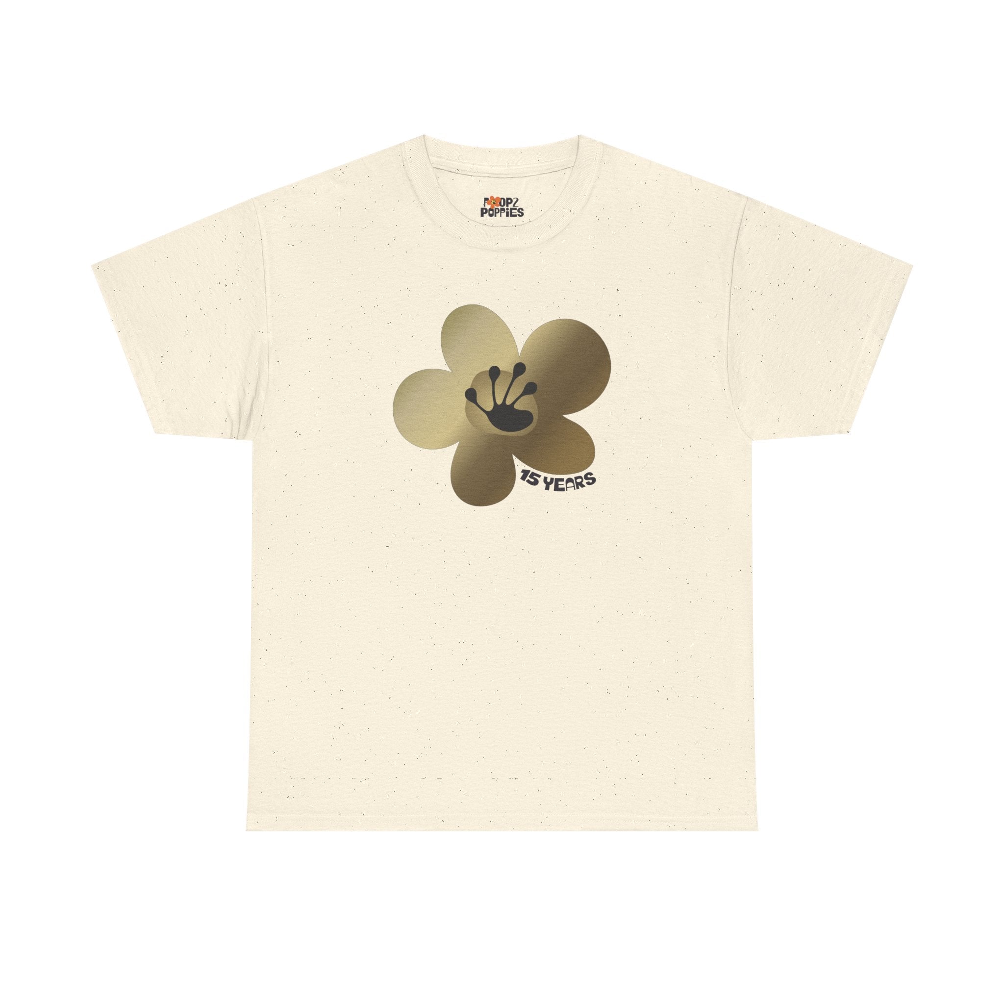 15 Year Milestone Unisex Flower T-Shirt | Recovery Gift | Poop2Poppies™