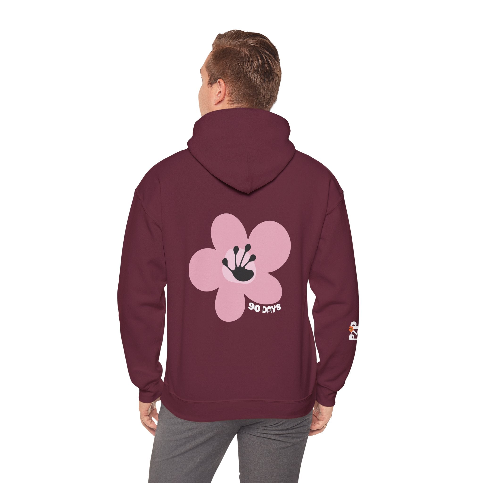 90 Day Milestone Unisex Flower Hoodie