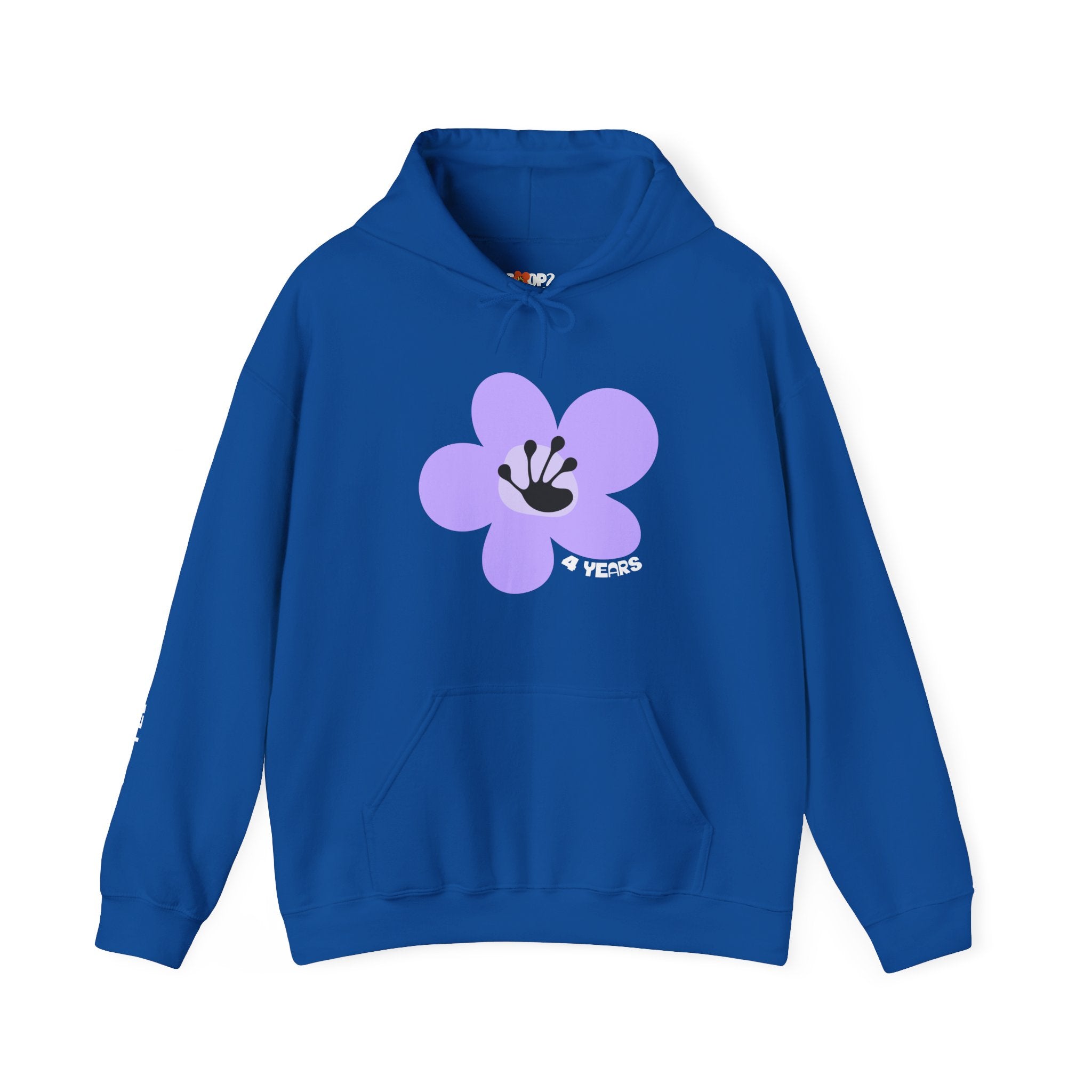 4 Year Milestone Unisex Flower Hoodie | Recovery Gift | Poop2Poppies™