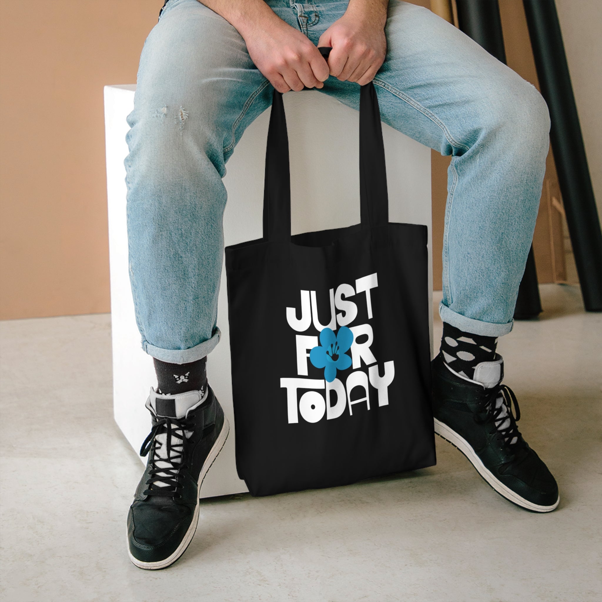 Just For Today Tote Bag | Recovery Gift | Poop2Poppies™