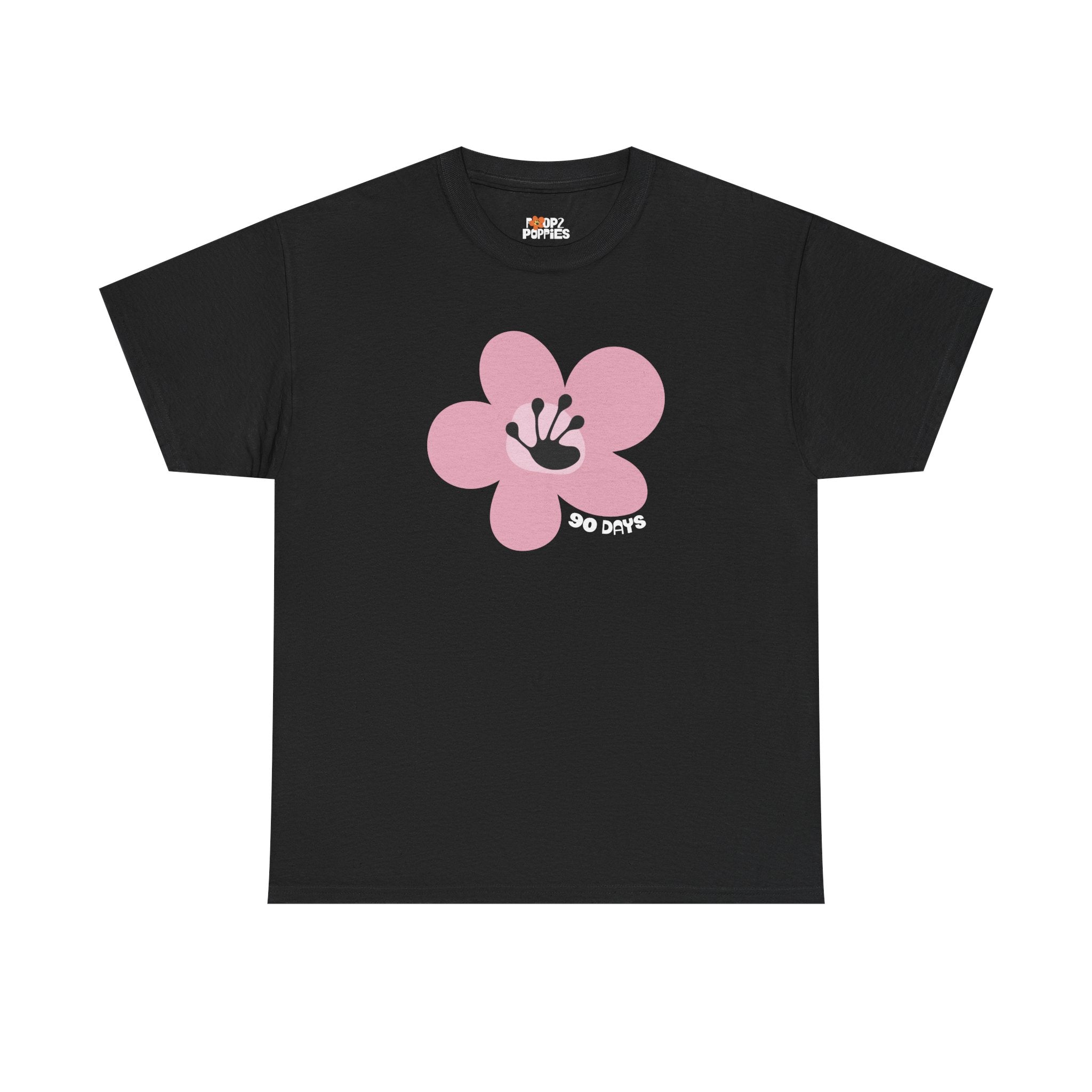 90 Day Milestone Unisex Flower T-Shirt | Recovery Gift | Poop2Poppies™
