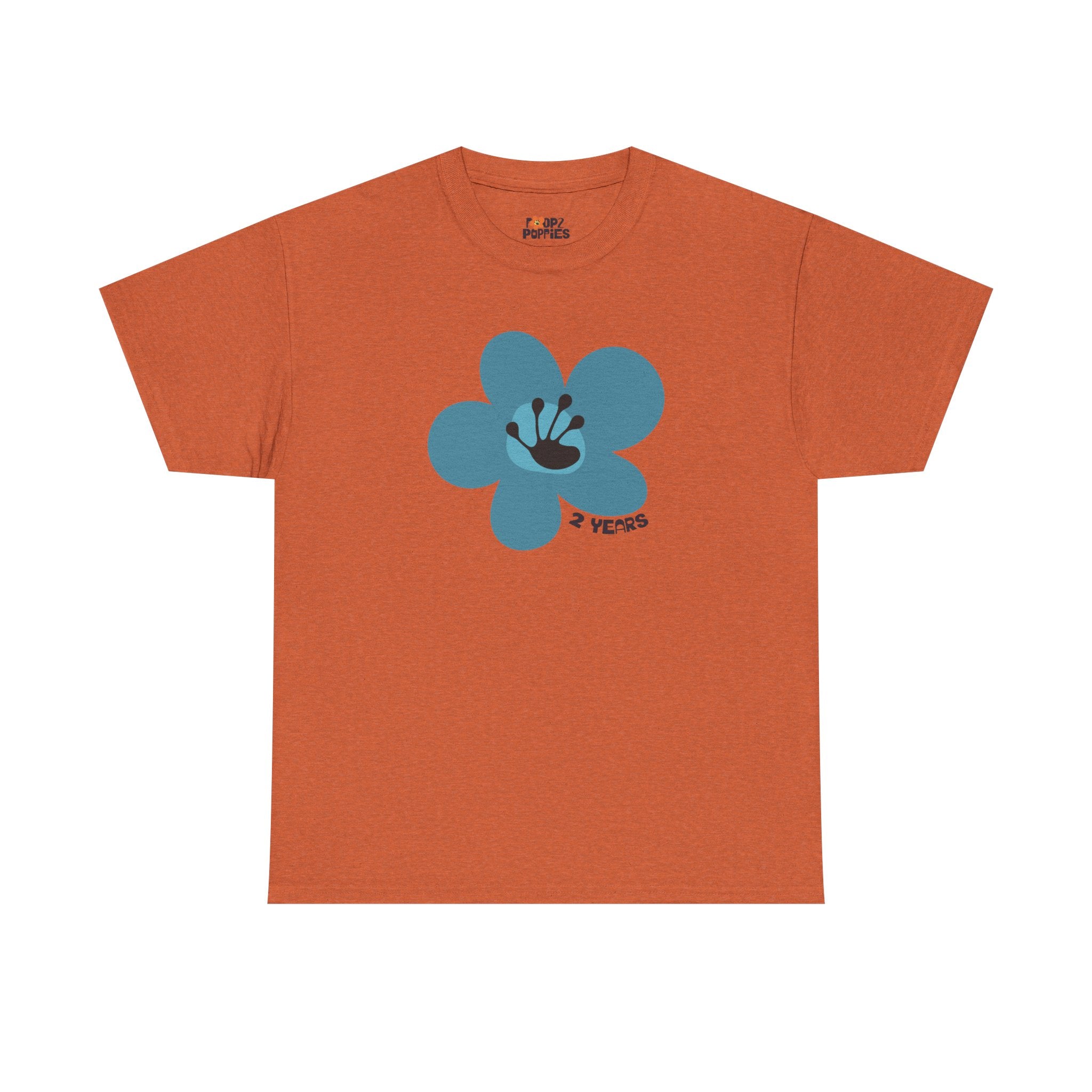 2 Year Milestone Unisex Flower T-Shirt | Recovery Gift | Poop2Poppies™