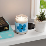 Just For Today Flower Scented Soy Candle (255g) - Light Blue