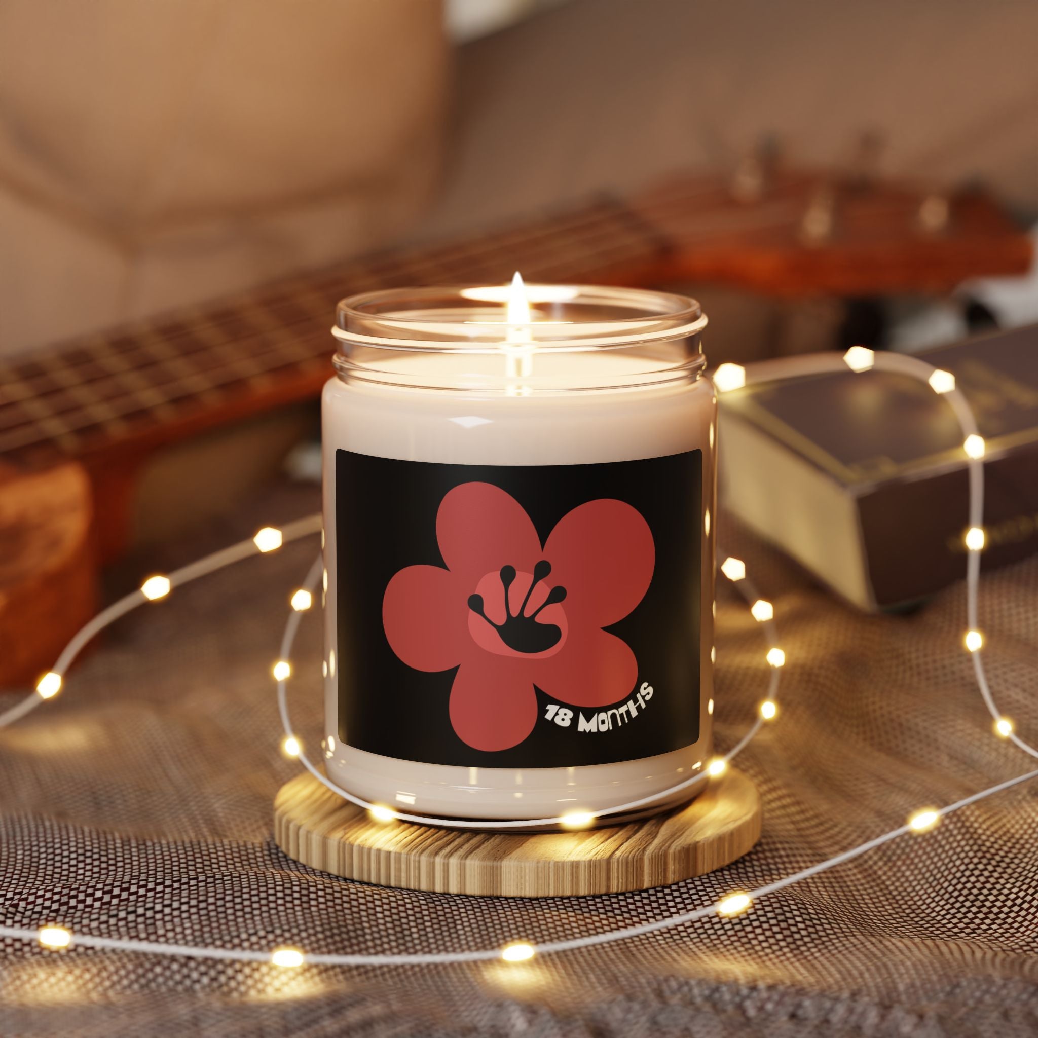 18 Month Milestone Black Scented Soy Candle (255g)