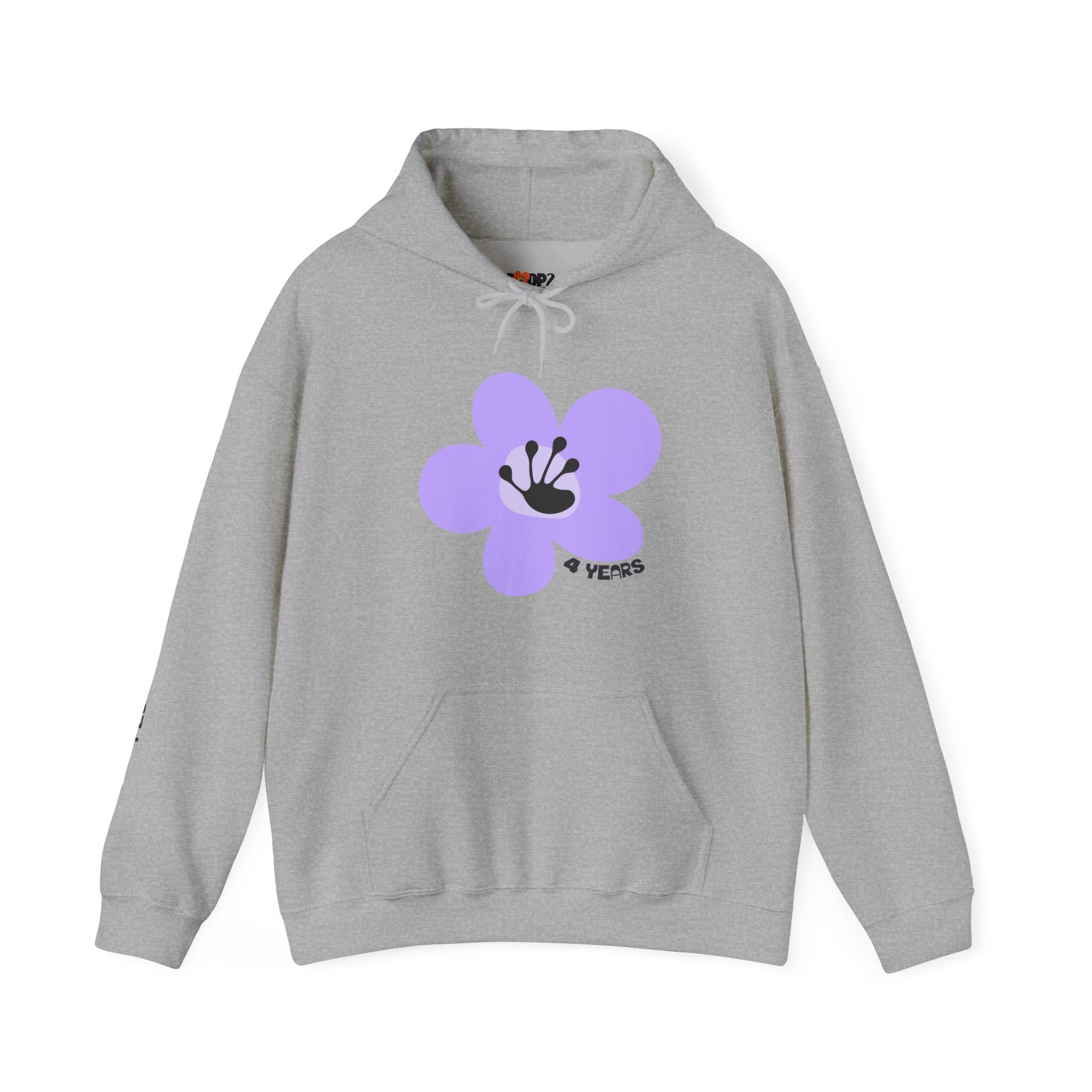 4 Year Milestone Unisex Flower Hoodie | Recovery Gift | Poop2Poppies™